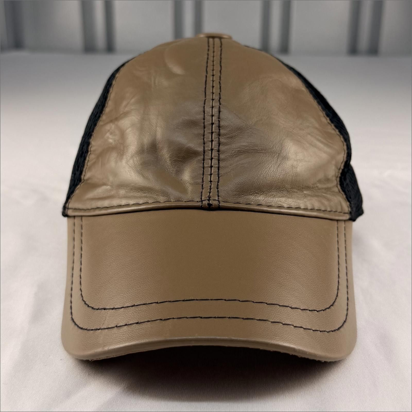 Other Genuine Leather & Mesh Trucker Cap - Premium Brown - NWOT Size ONE SIZE - 1 Thumbnail