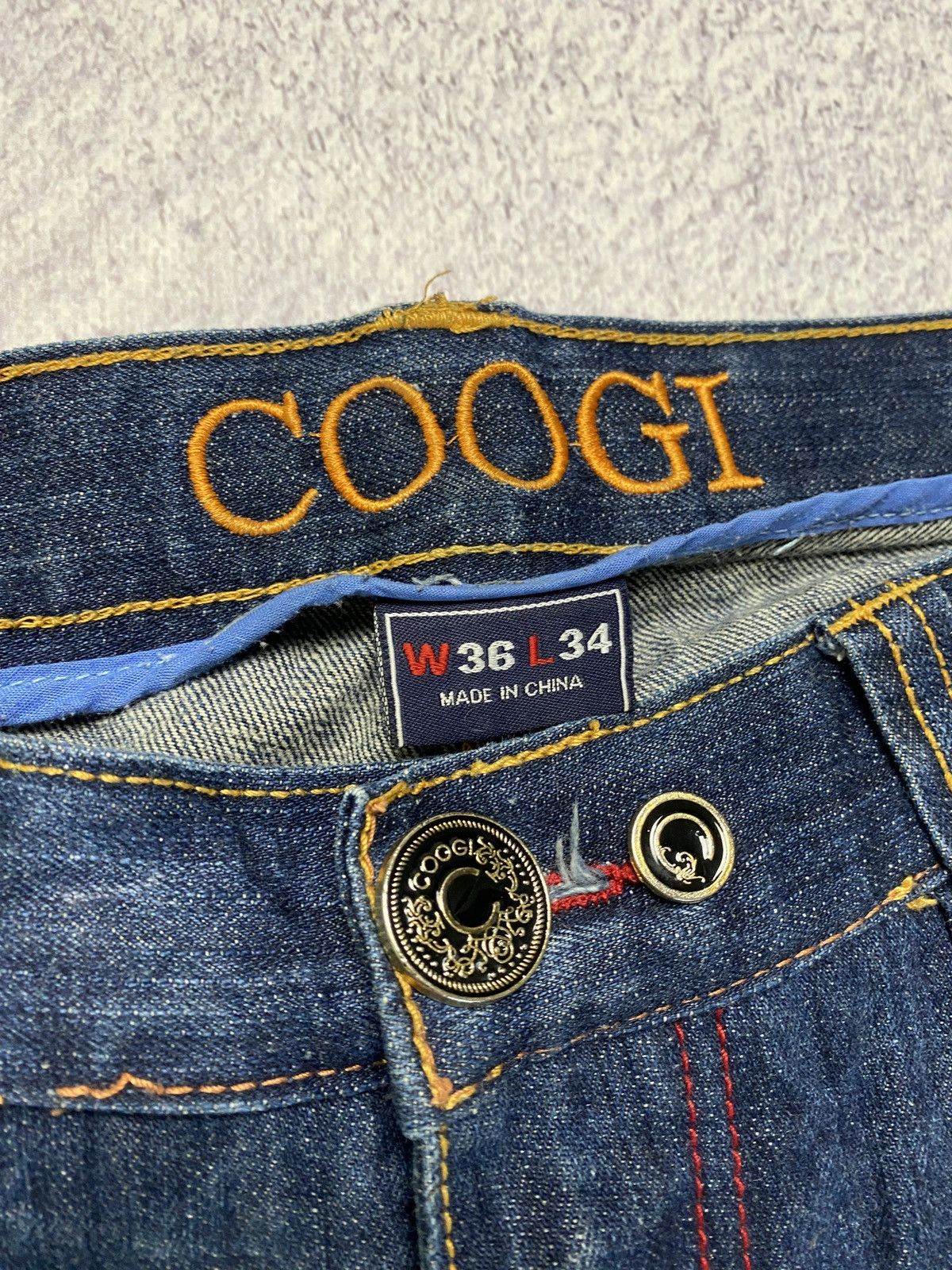 Coogi × JNCO × Vintage Crazy Vintage Y2K Baggy Coogi Royale Big Logo Jeans Shorts Size US 36 / EU 52 - 9 Thumbnail