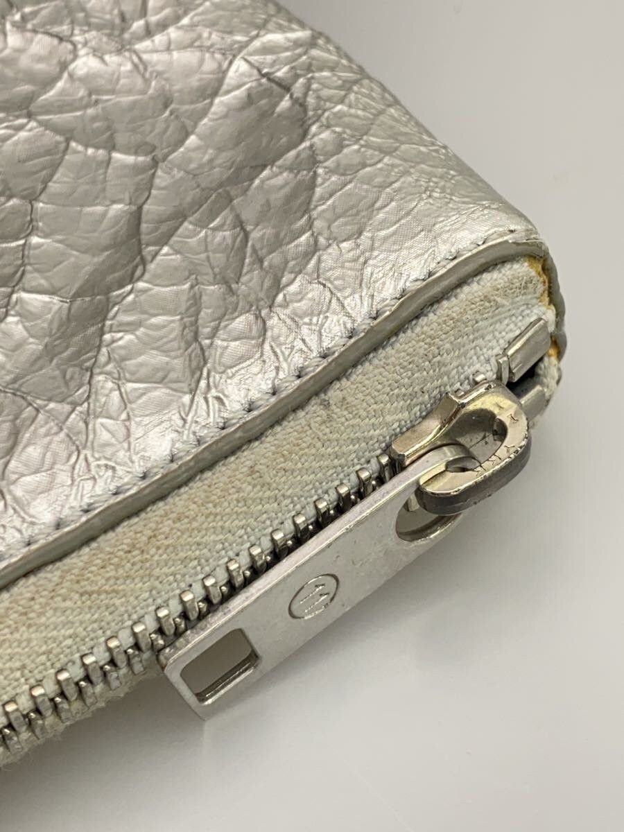 Maison Margiela Cracked Metallic Leather Zip Wallet Size ONE SIZE - 3 Thumbnail