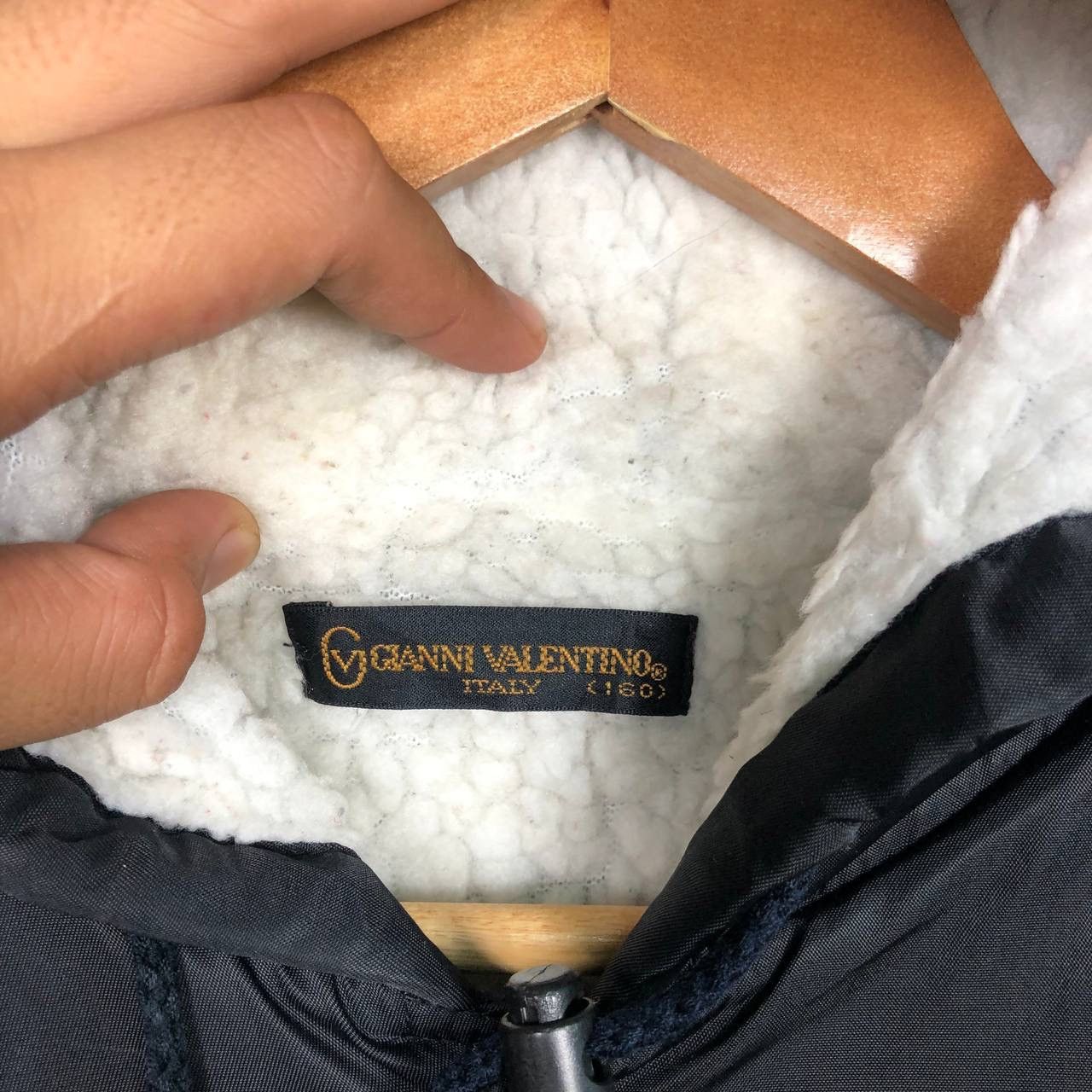 Designer × Vintage Gianni Valentino Fleece Sherpa Hooded Jacket Size US S / EU 44-46 / 1 - 7 Thumbnail