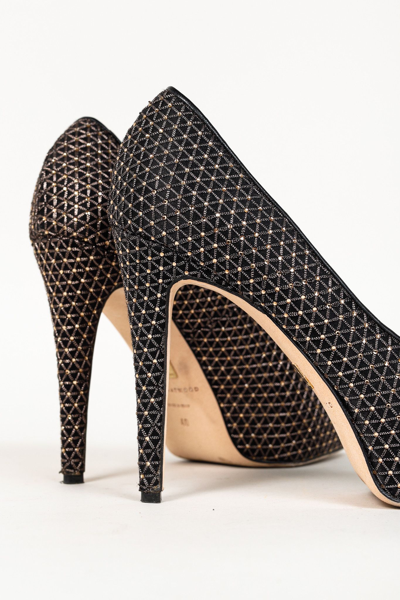 Brian Atwood Brian Atwood Maniac Black Rhinestone Platform Pumps Size US 9.5 / IT 39.5 - 8 Thumbnail