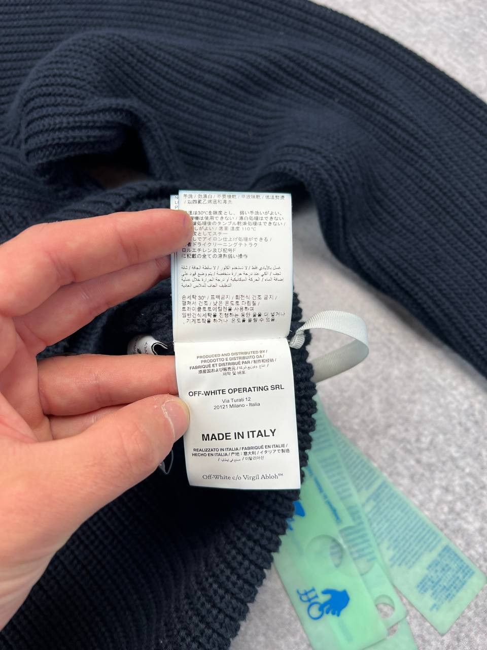 Off-White Off-White Hand Logo Navy Sweater small Size S / US 4 / IT 40 - 12 Thumbnail