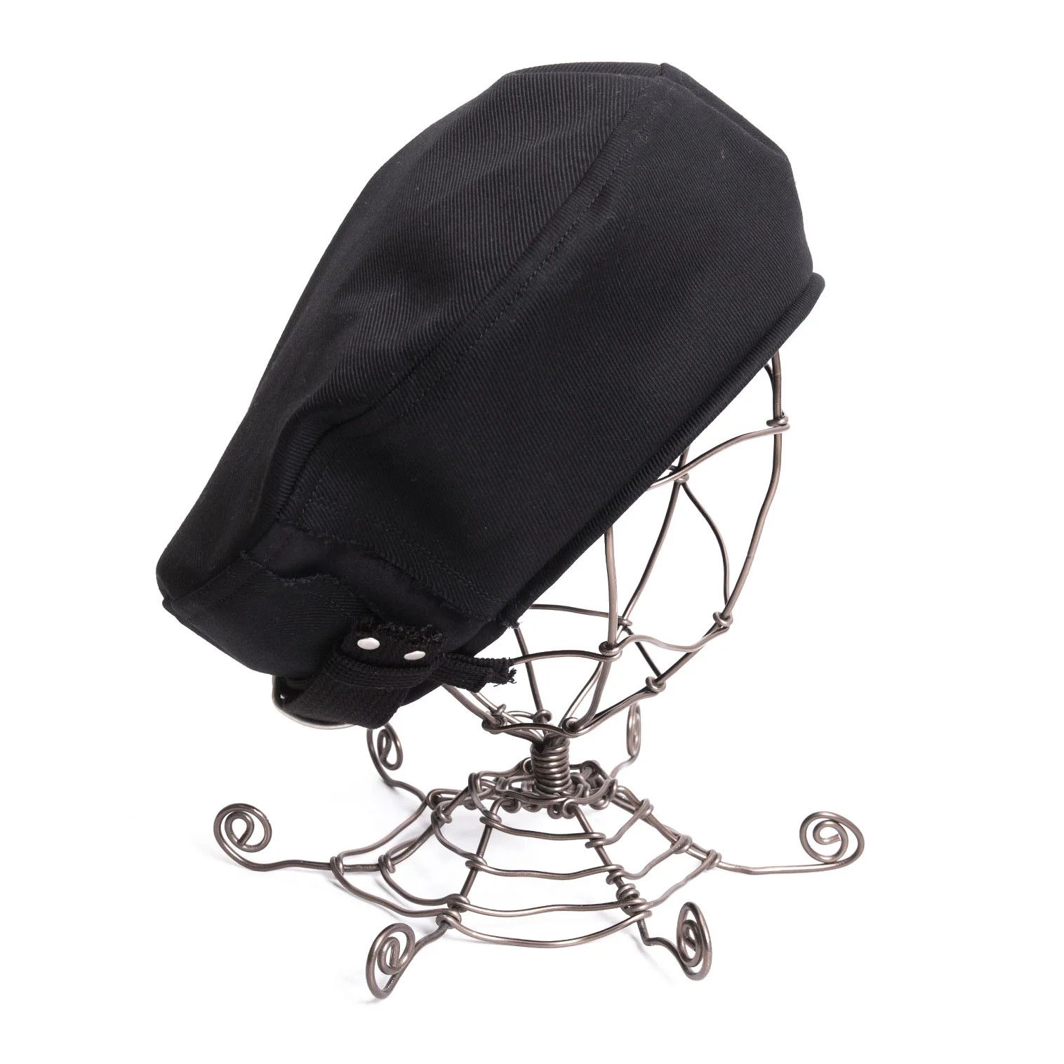 Yohji Yamamoto Cotton Belted Beret Hat in Black Size ONE SIZE - 4 Thumbnail