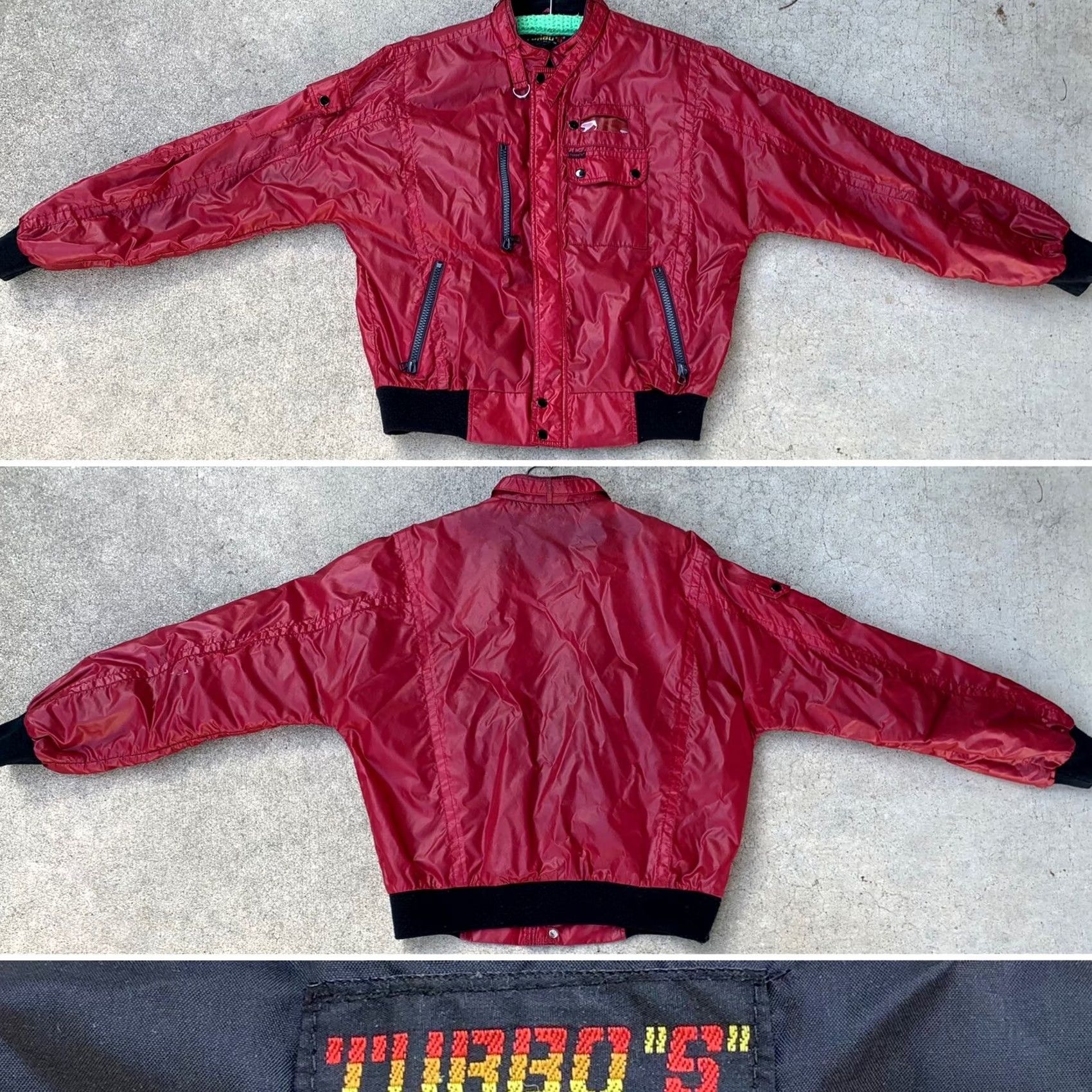 Vintage VINTAGE cafe racer windbreaker jacket Turbo “S” By Silton Size L Red 1980s Taiwan R.O.C. Mens Size US L / EU 52-54 / 3 - 2 Thumbnail