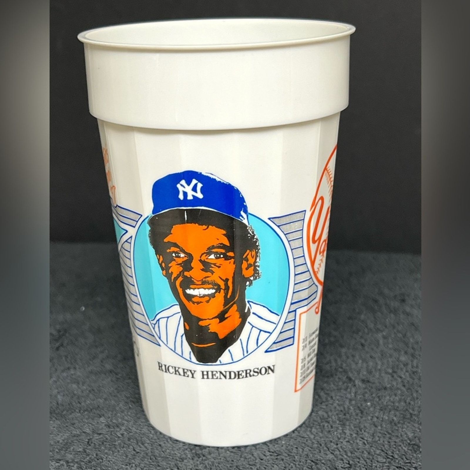 MLB Rickey Henderson New York Yankees 1987 Collectors Cup NY HOF Size ONE SIZE - 1 Thumbnail