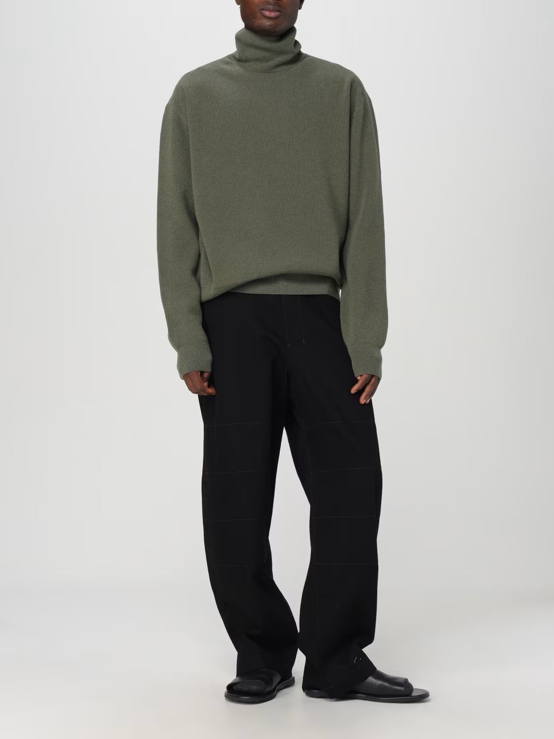 Lemaire o1s22i1n1024 Wool Pullover Sweater in Green Size US M / EU 48-50 / 2 - 2 Thumbnail