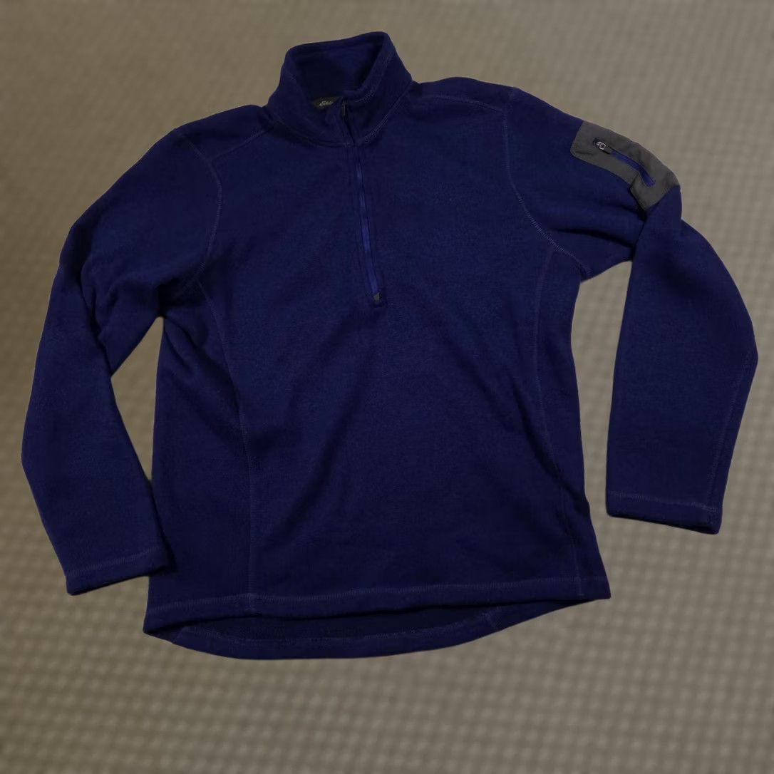Eddie Bauer Eddie Bauer Pullover Mens Large Blue Fleece Half Zip Outdoor Pocket Polyester Shirt Size US L / EU 52-54 / 3 - 1 Thumbnail