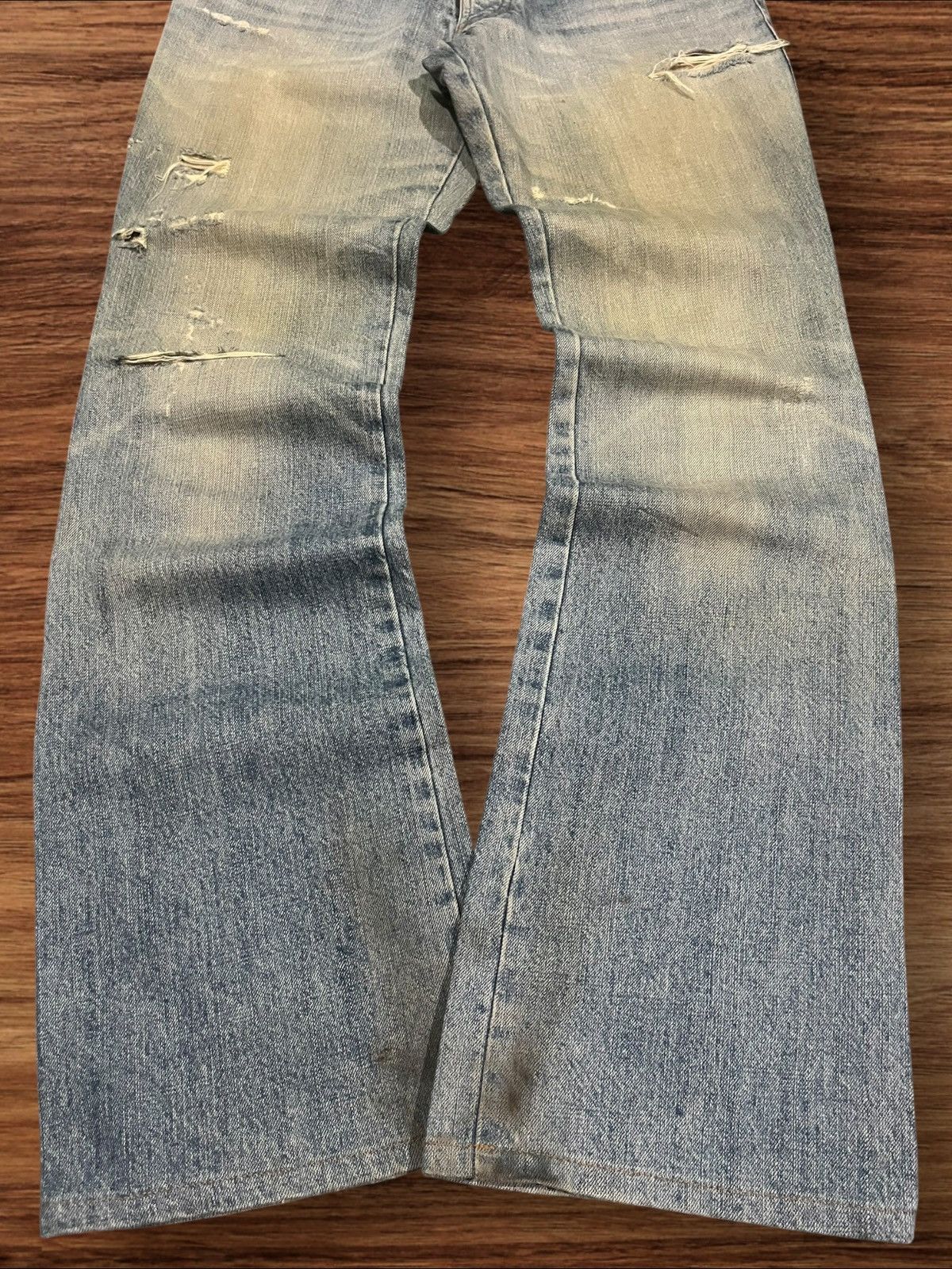 5351 POUR LES HOMMES ⚡️Flare⚡️5351 Pour Les Hommes Distressed Clawmark Flare Jeans Size US 34 / EU 50 - 15 Thumbnail