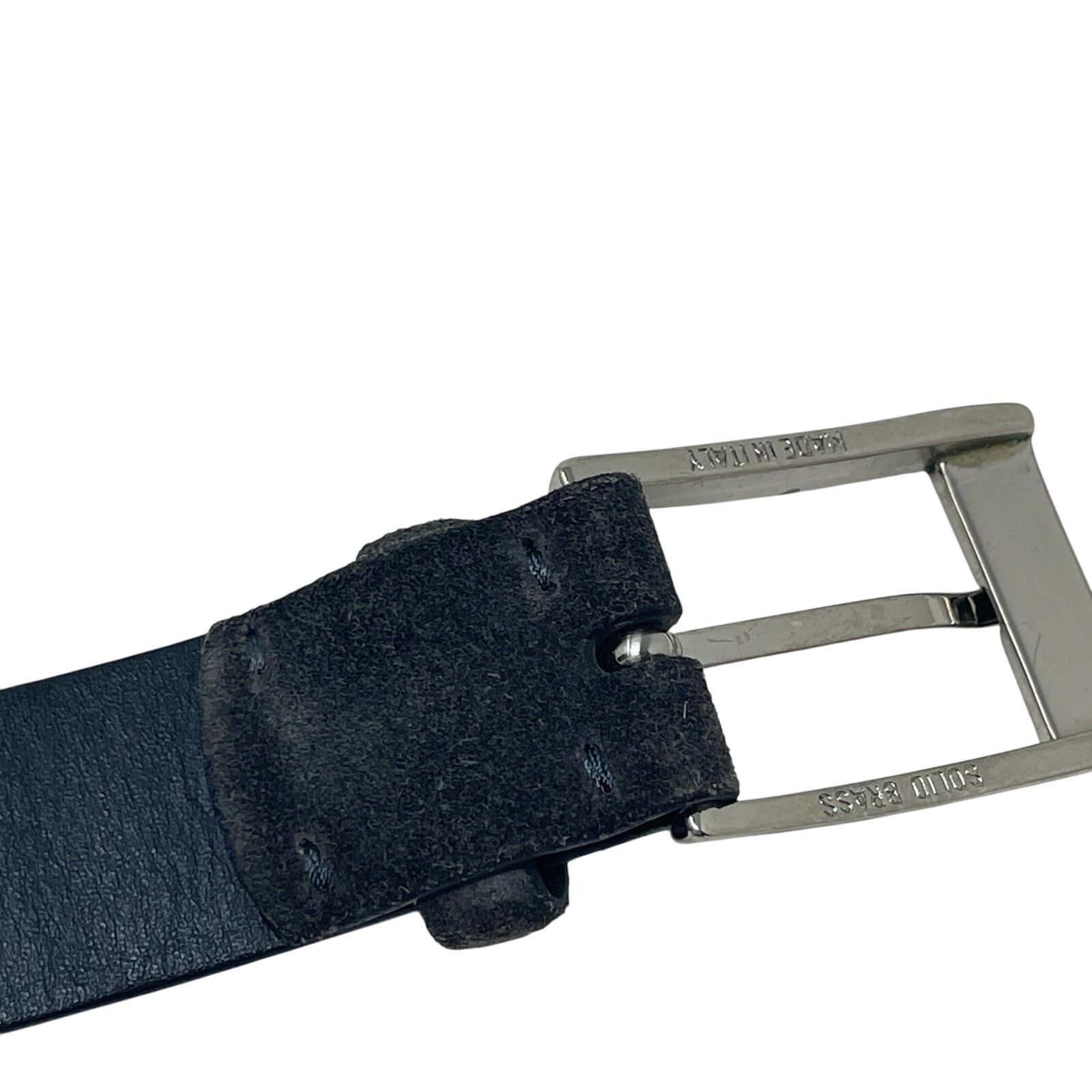 Ermenegildo Zegna Ermenegildo Zegna grey silver suede leather belt 115-130cm Size 44 - 7 Thumbnail