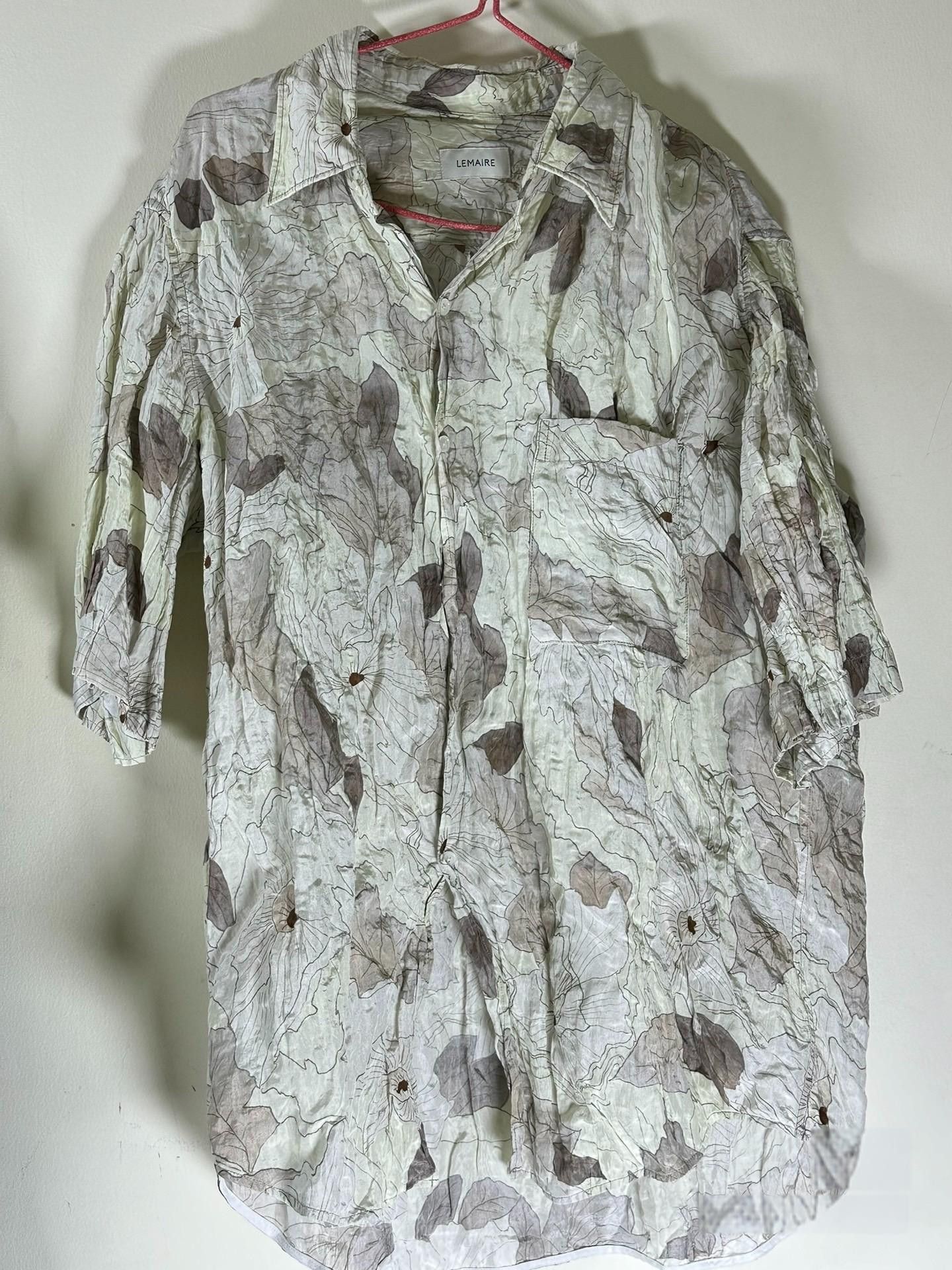 Lemaire Lemaire 23ss dried silk pleated short-sleeved shirt Size US M / EU 48-50 / 2 - 1 Thumbnail
