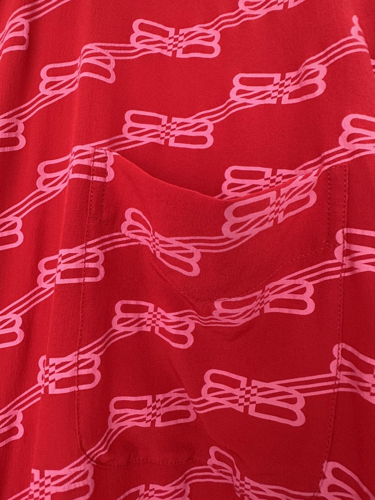 Balenciaga BALENCIAGA BB Monogram Minimal Shirt in Silk Crepe Size XS / US 0-2 / IT 36-38 - 5 Thumbnail