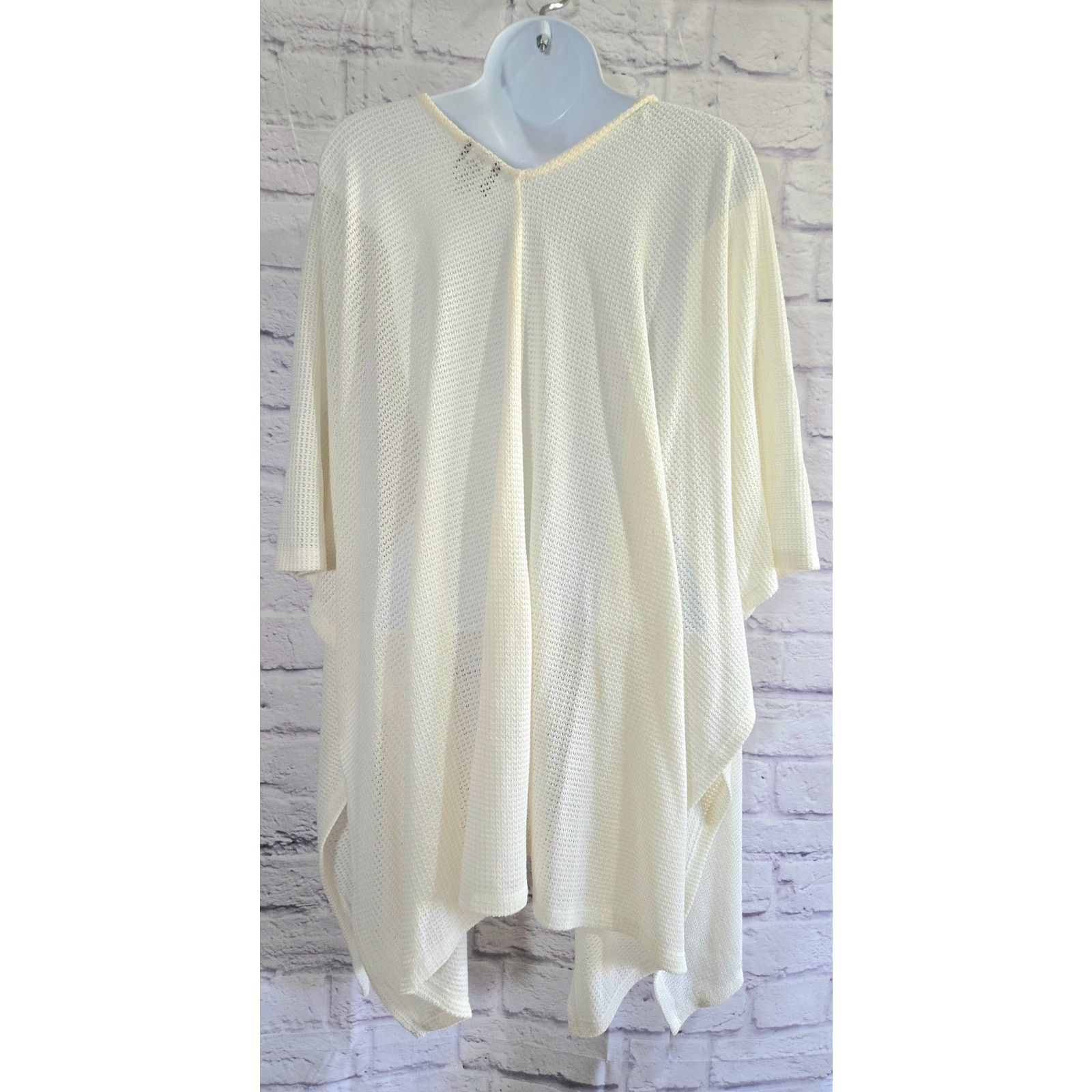 Other Mod Lusive Cream Open Front Cardigan 1X Plus Lightweight Size XXL / US 16-18 / IT 52-54 - 4 Thumbnail
