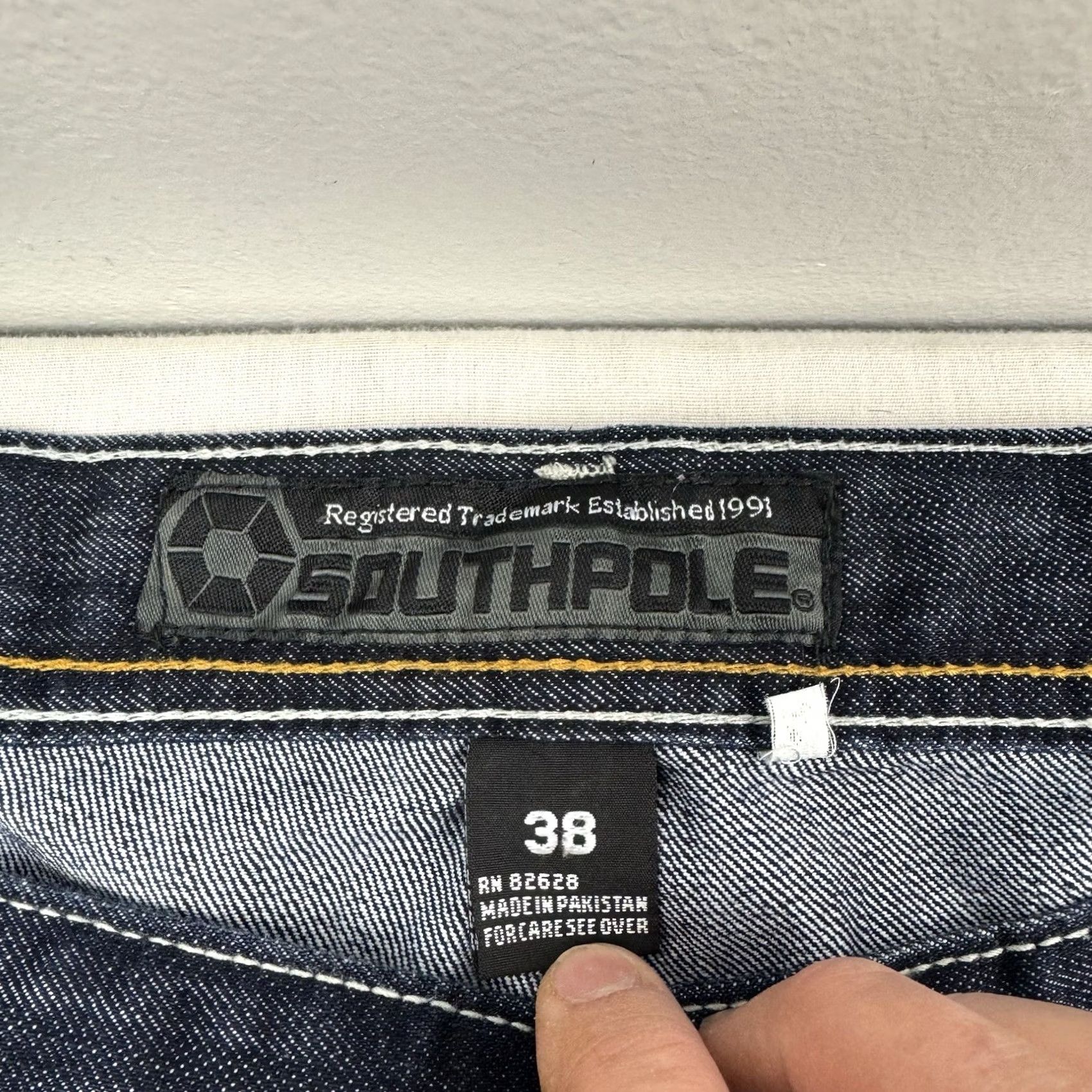 Southpole VINTAGE Southpole Jeans Adult 38x32 Relaxed Hip Hop Y2K Hipster Grunge 90s Skater Jeans Mens Blue Cotton Polyester Straight Zip 38" 90s Hip Hop Mens Size US 38 / EU 54 - 4 Thumbnail