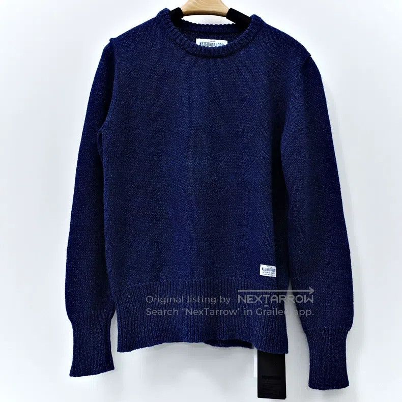 Neighborhood Neighborhood 15aw Indigo Crewneck Knit Sweater Size US M / EU 48-50 / 2 - 1 Thumbnail