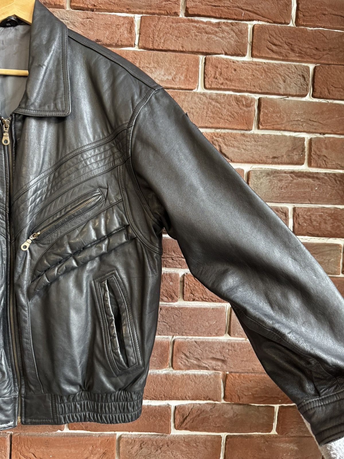 Leather Vintage Genuine Real Leather Jacket High Quality Rock Punk M Size US M / EU 48-50 / 2 - 8 Thumbnail