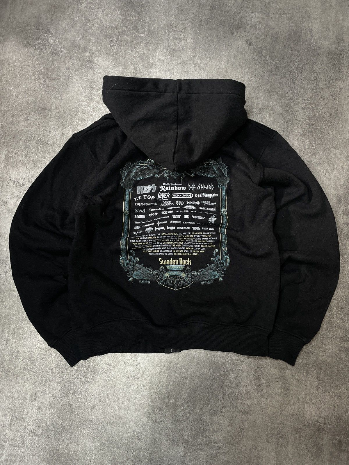 Vintage 🔥RARE🔥Rock Vintage Y2K Hoodie Spellout Boxy Fit Rock Tour Size XS / US 0-2 / IT 36-38 - 1 Thumbnail