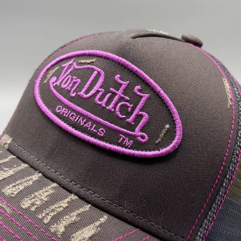 Von Dutch Von Dutch half-net trucker hat baseball cap Purple dark gray Size ONE SIZE - 2 Thumbnail