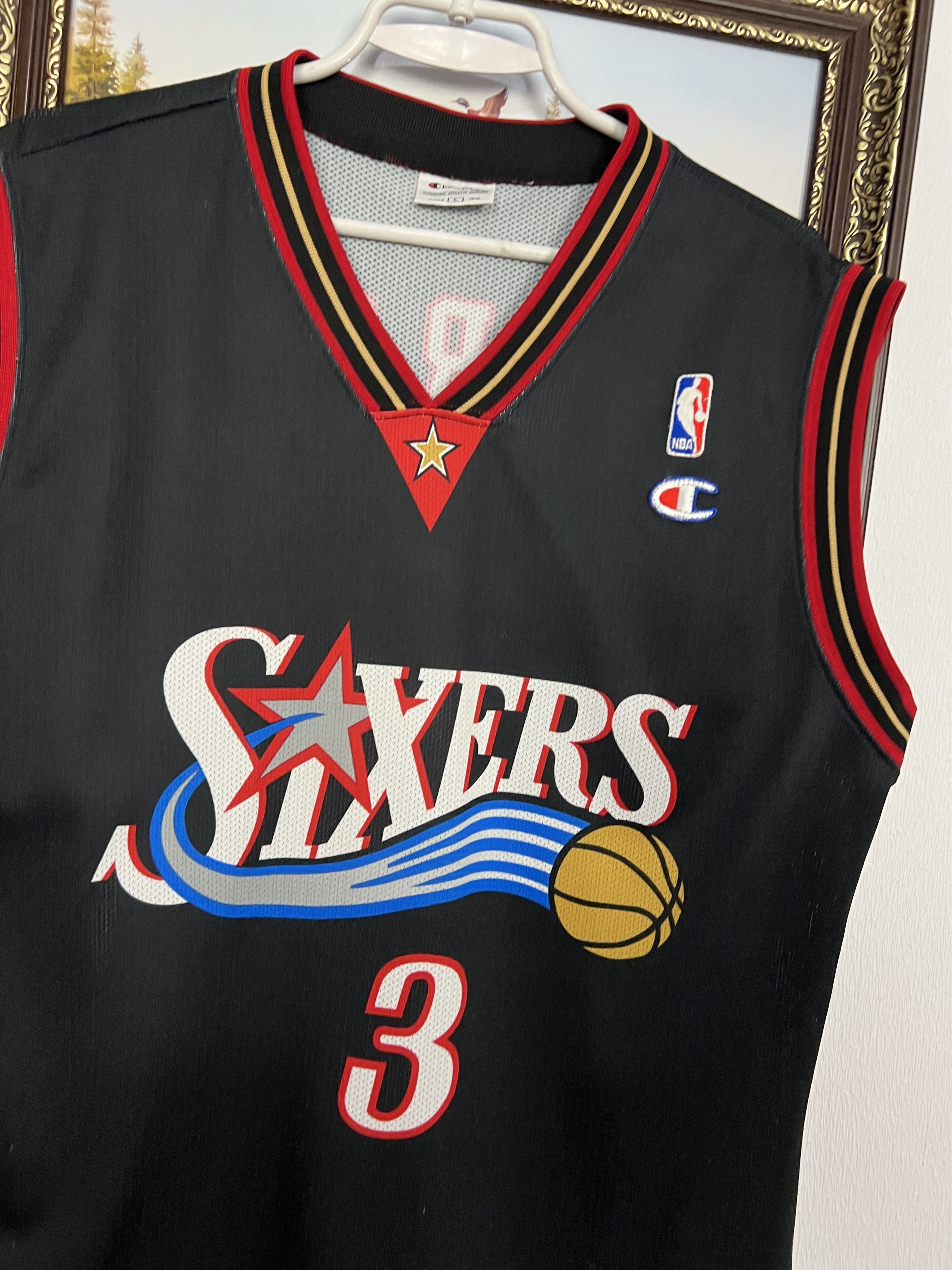 Champion Vintage Philadelphia 76ers Sixers NBA Iverson Jersey Shirt Size US L / EU 52-54 / 3 - 3 Thumbnail
