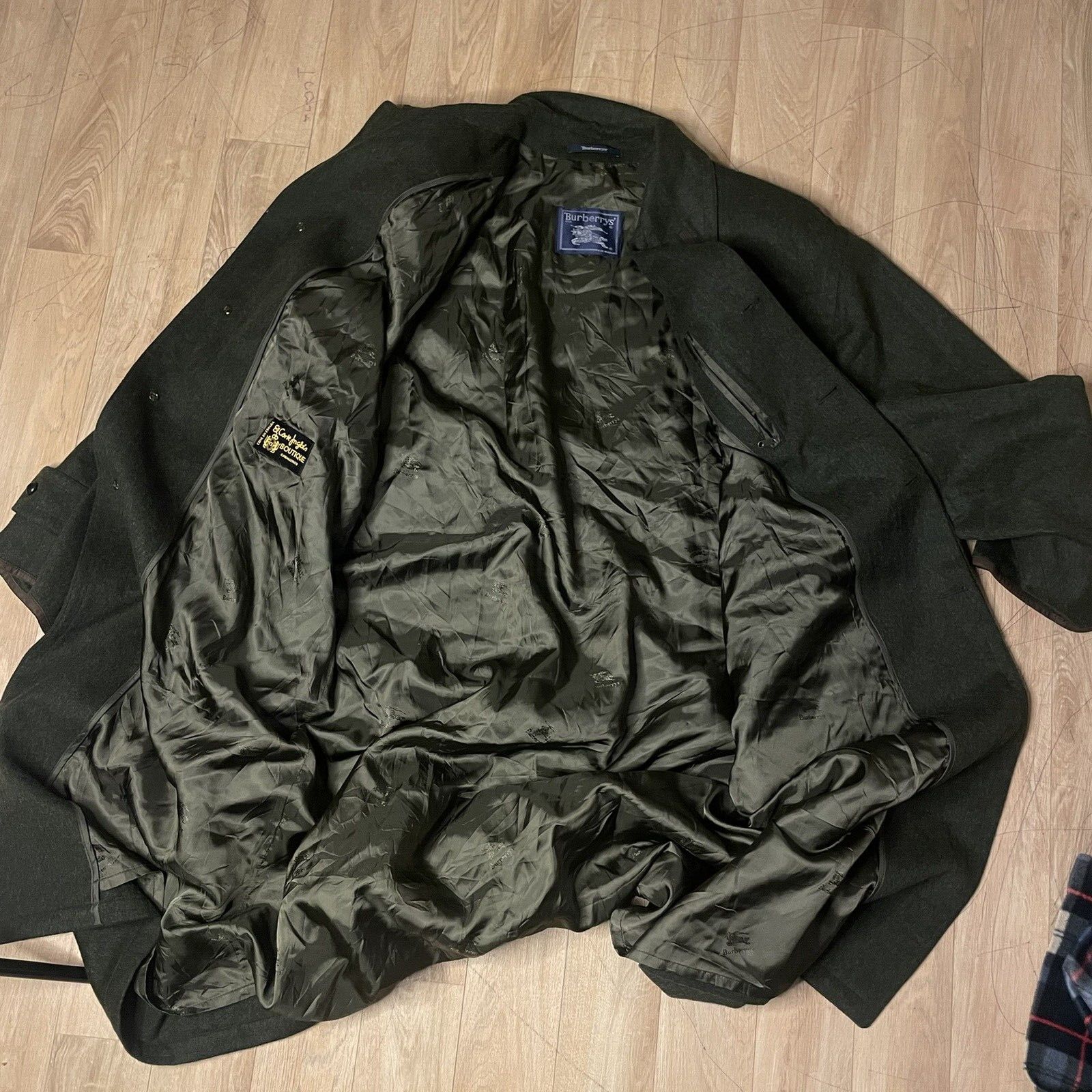 Burberry Burberry Trench Coat jacket ALPACA VIRGIN WOOL green olive Size US XL / EU 56 / 4 - 6 Thumbnail