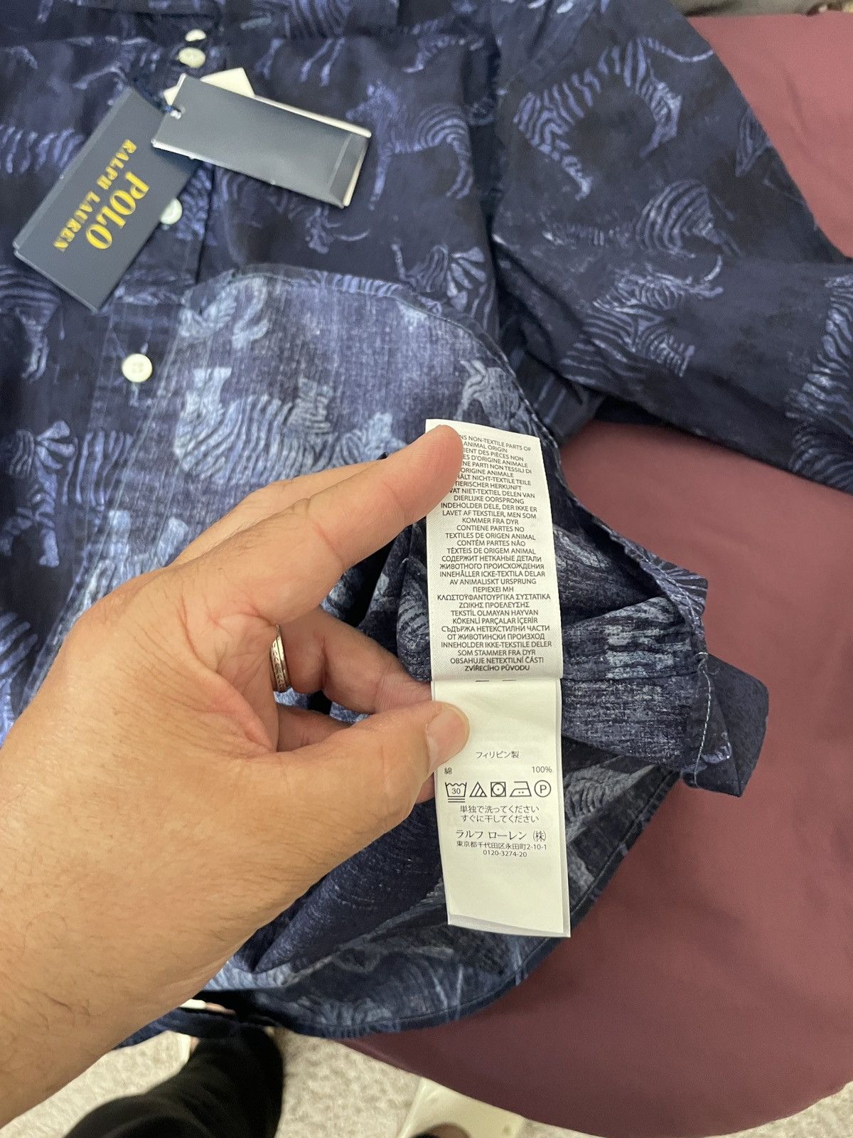 Polo Ralph Lauren African Safari Indigo Blue Cotton shirt nwt 168.00 Size US M / EU 48-50 / 2 - 8 Thumbnail