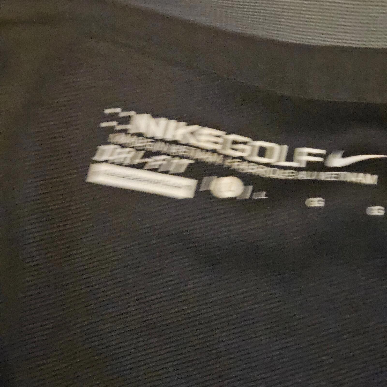 Nike Nike Mens Golf Dri-Fit Pullover Quarter-Zip Black Gray SZ L Size US 34 / EU 50 - 4 Thumbnail