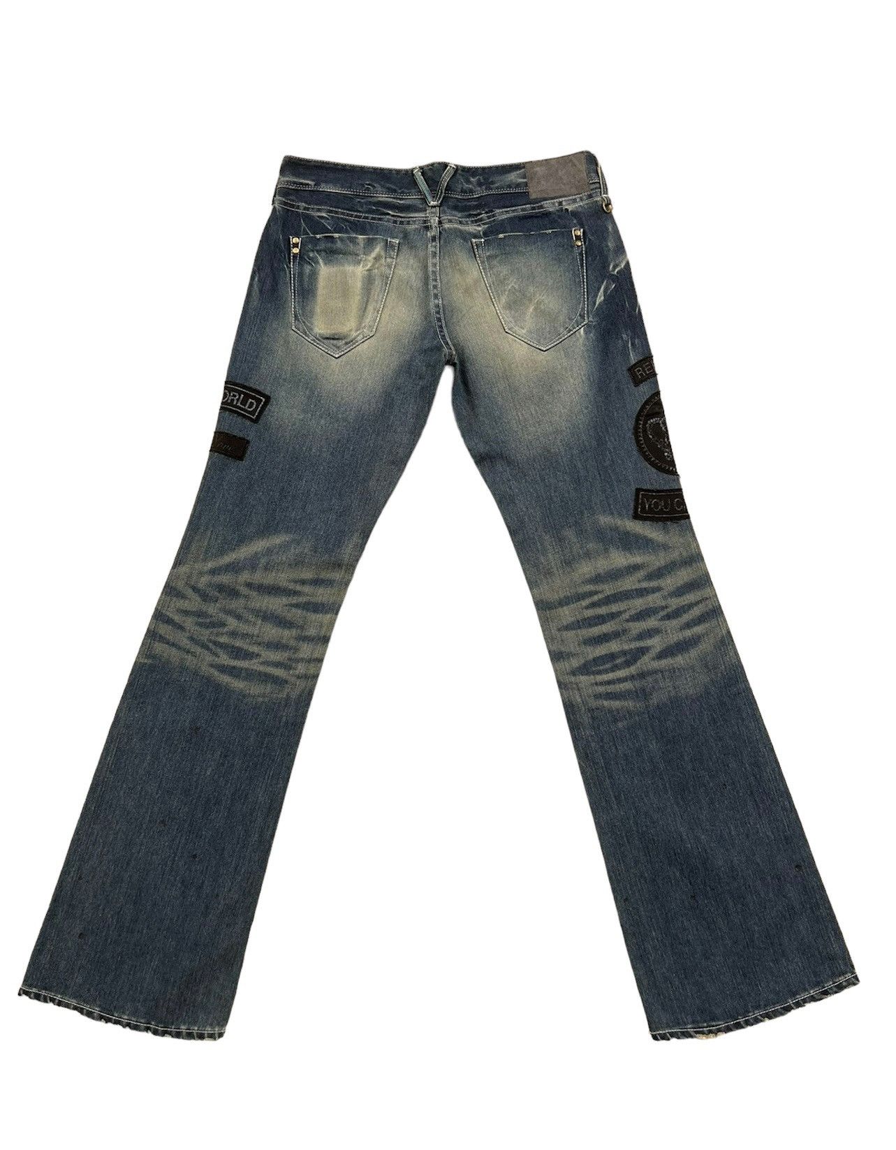 Vanquish Mud Wash Vanquish Gold Japan Patches Low Rise Flare Jeans Size US 32 / EU 48 - 2 Thumbnail