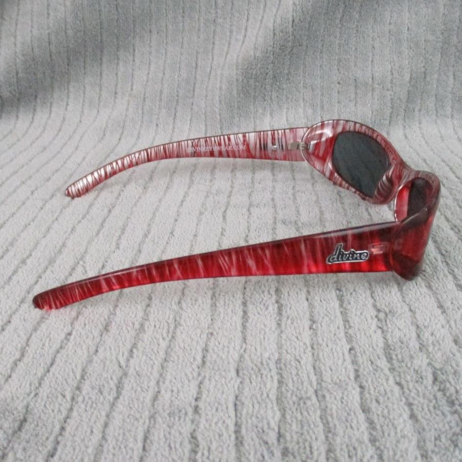 Other New Divine Eyewear Kali Red Silver Striped/Smoke Sunglasses Size ONE SIZE - 5 Thumbnail