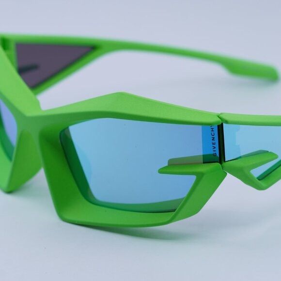 Givenchy Givenchy GV40049U 94C Sunglasses Green Geometric Frame, Blue Size ONE SIZE - 9 Thumbnail