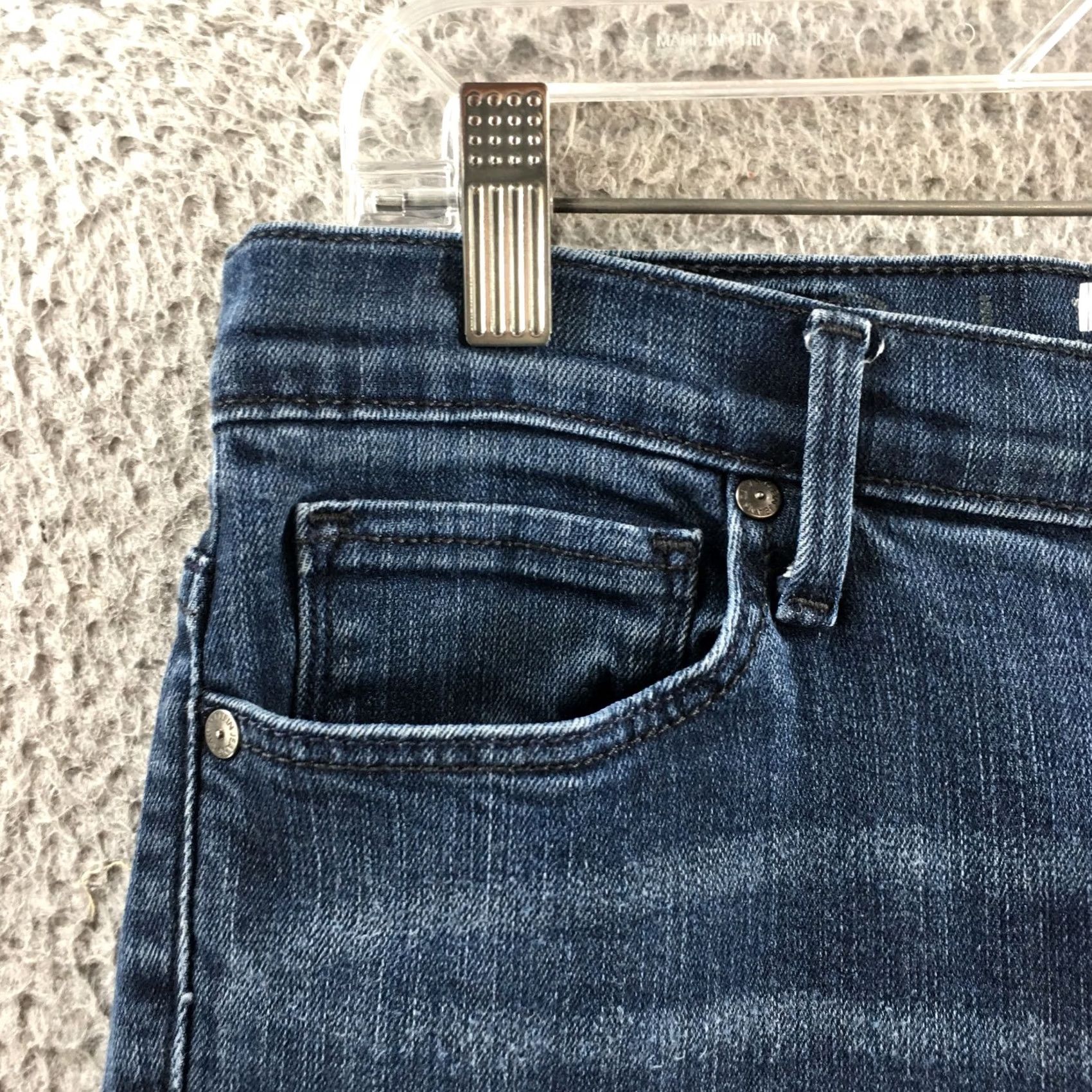 Calvin Klein Calvin Klein Ultimate Skinny Jeans Womens 31/12 Blue Denim Cotton Blend Mid Rise Jeans Women Regular Blue Skinny 31 Inseam 5-Pocket Size 34" / US 12 / IT 48 - 3 Thumbnail