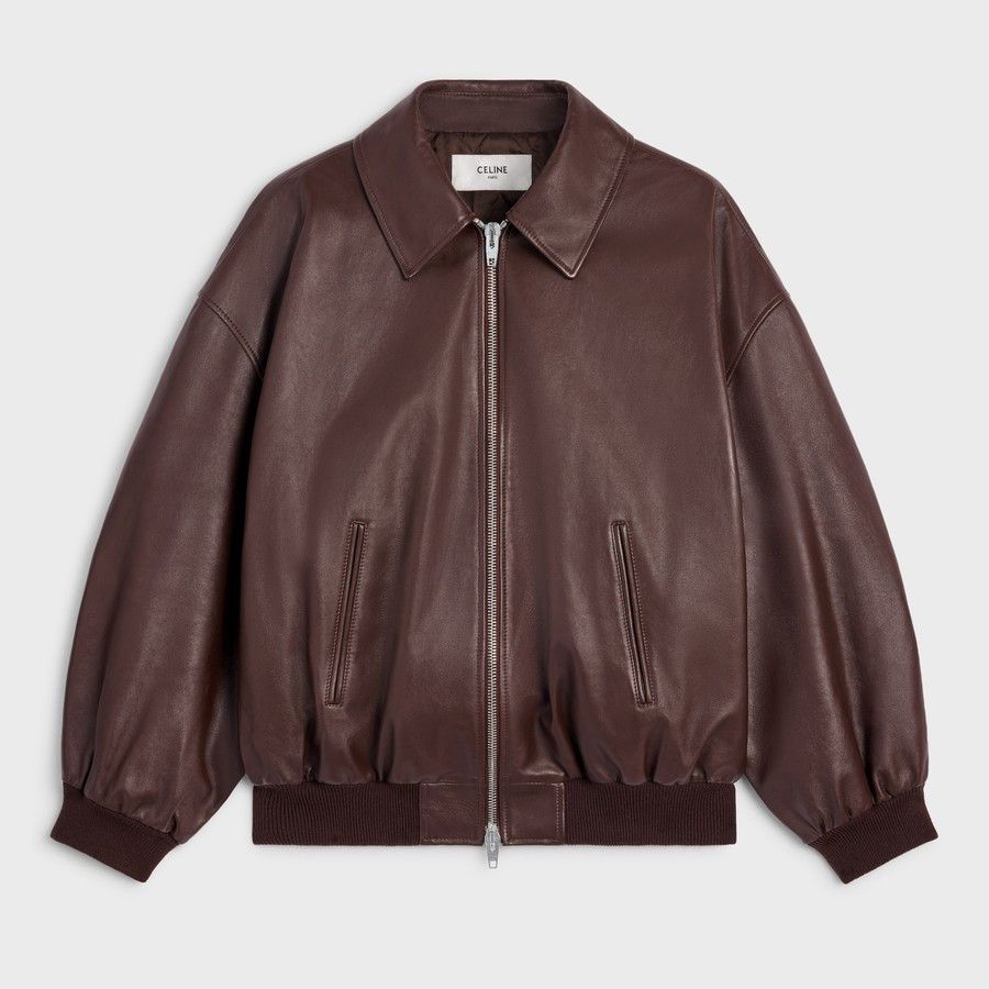 Celine o1d2blof0226 Leather Jacket in Chocolate Brown Size US L / EU 52-54 / 3 - 1 Thumbnail