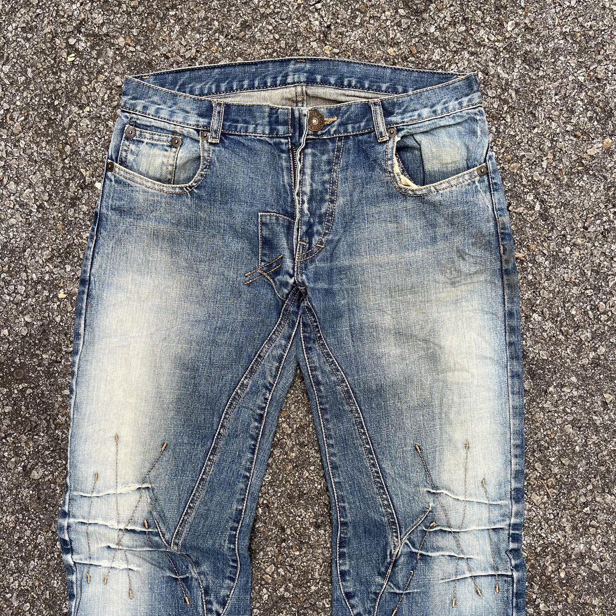 Hysteric Glamour 2000s Flare Jeans Devred Low Rise Retro Punk Denim Boot Cut Size US 30 / EU 46 - 3 Thumbnail