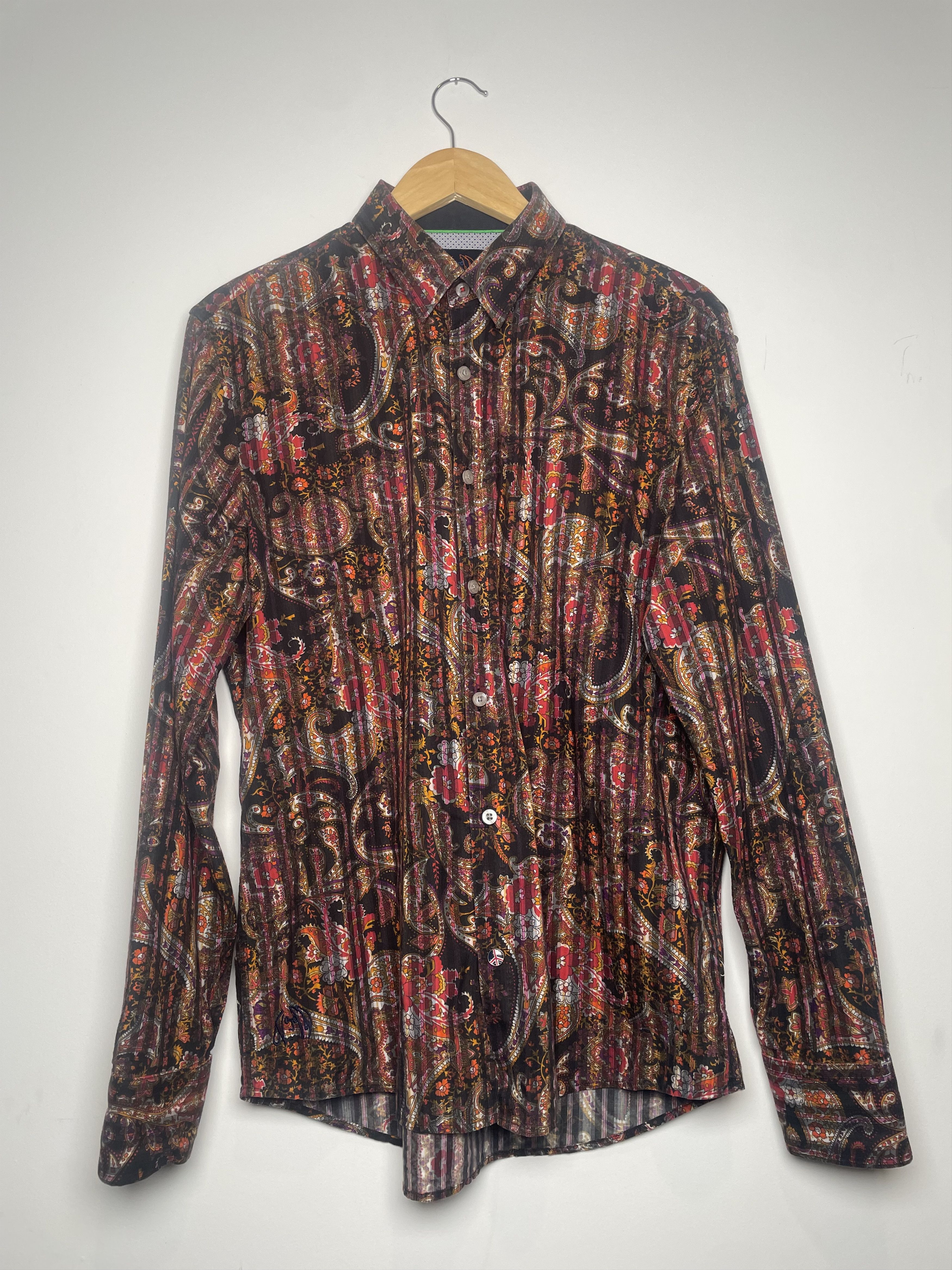 Other 🎸 John Lennon Psychedelic Paisley Striped Shirt - Tagged M Size US M / EU 48-50 / 2 - 1 Thumbnail