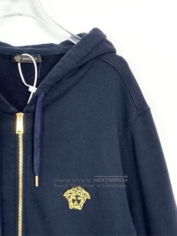 Versace Versace Men's Navy Zip-Up Hoodie . Size US L / EU 52-54 / 3 - 3 Thumbnail