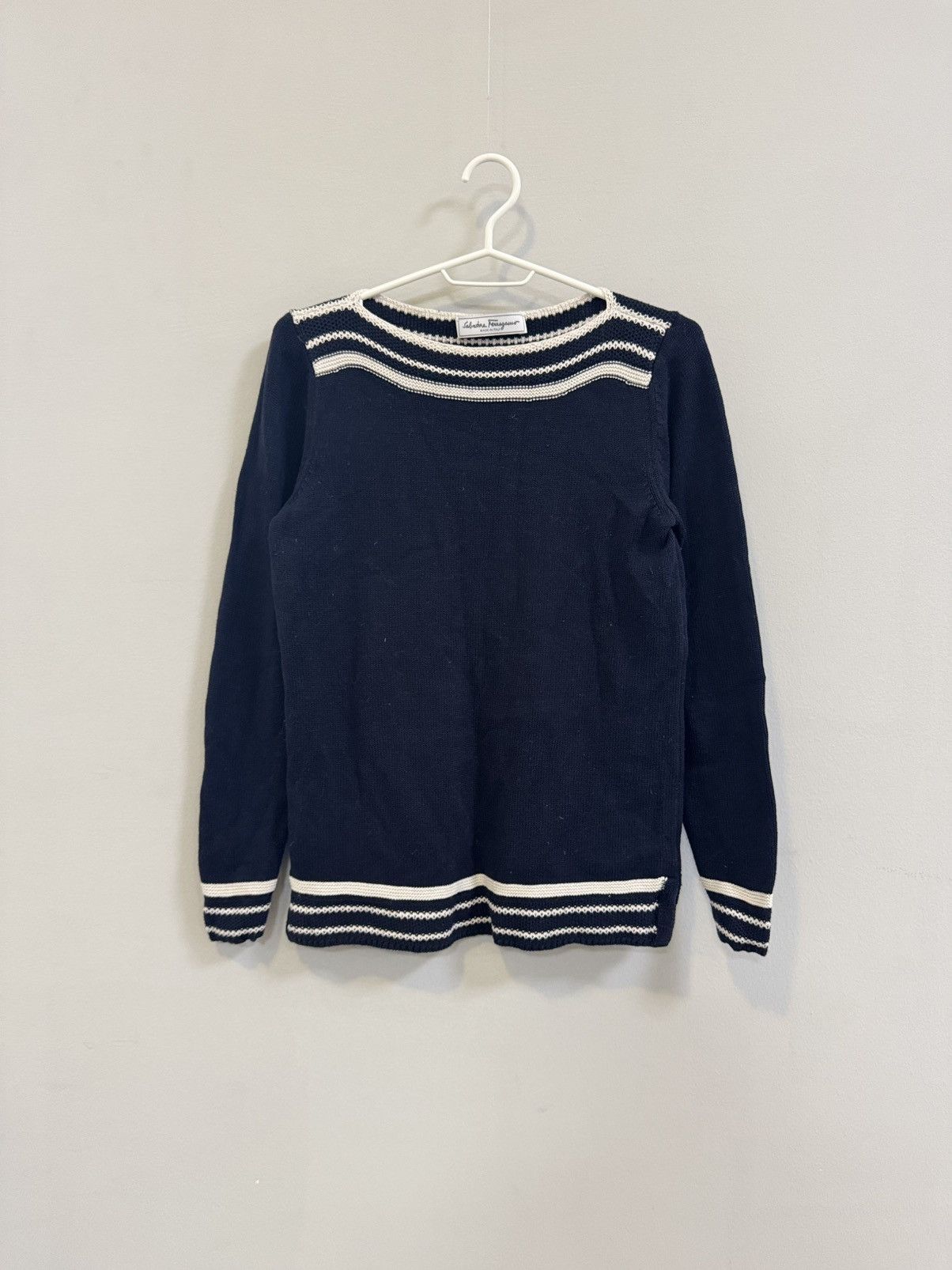 Salvatore Ferragamo × Vintage Vintage Salvatore Ferragamo knitwear sweater Size L / US 10 / IT 46 - 1 Thumbnail