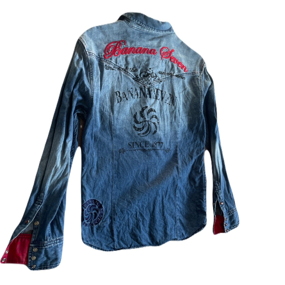 If Six Was Nine 2000s Japanese archive Vkei Gyaruo Poem Denim Shirts Y2K Size US S / EU 44-46 / 1 - 3 Thumbnail