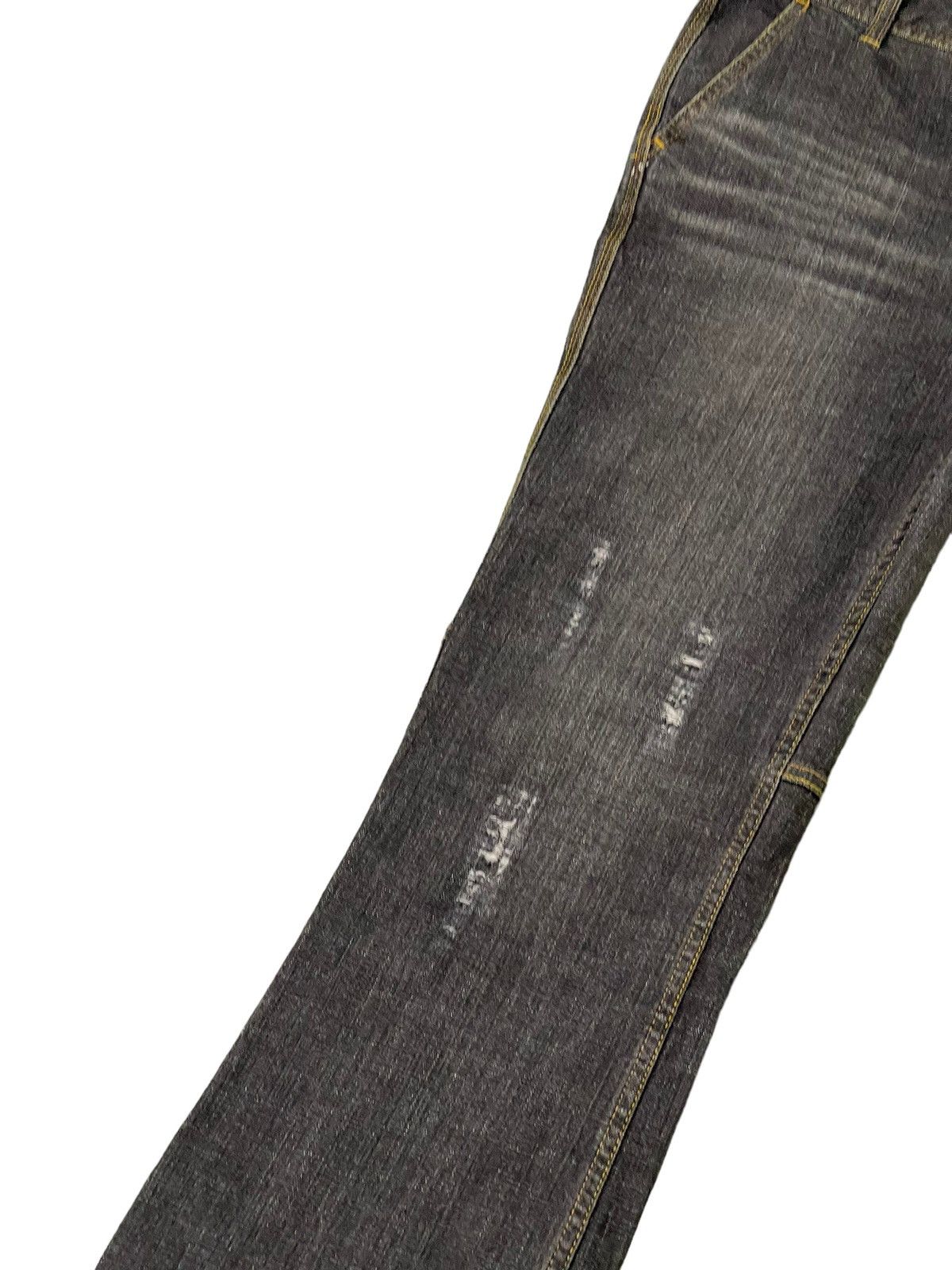 Japanese Brand Flare Jeans Jouer Echess Distress Stretch Boot Cut 6🟦2 Size US 30 / EU 46 - 6 Thumbnail