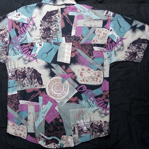Vintage Vintage BTX Abstract Geometric Pattern Button Shirt Size US M / EU 48-50 / 2 - 6 Thumbnail