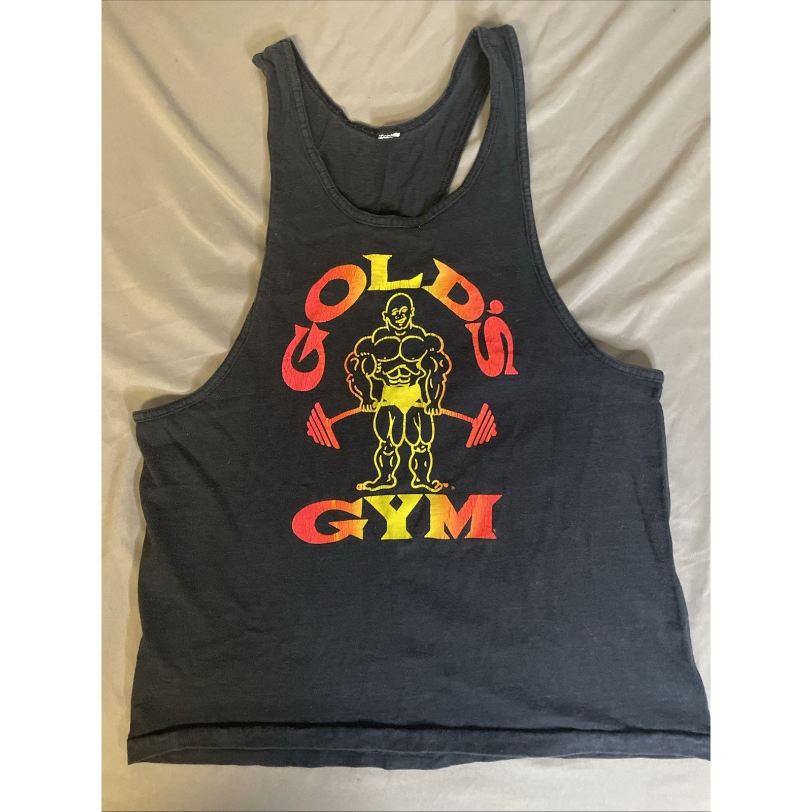 Other Single stitched Vtg 80’s Golds Gym Muscle Tank Top S Blk Sun Size US S / EU 44-46 / 1 - 1 Thumbnail