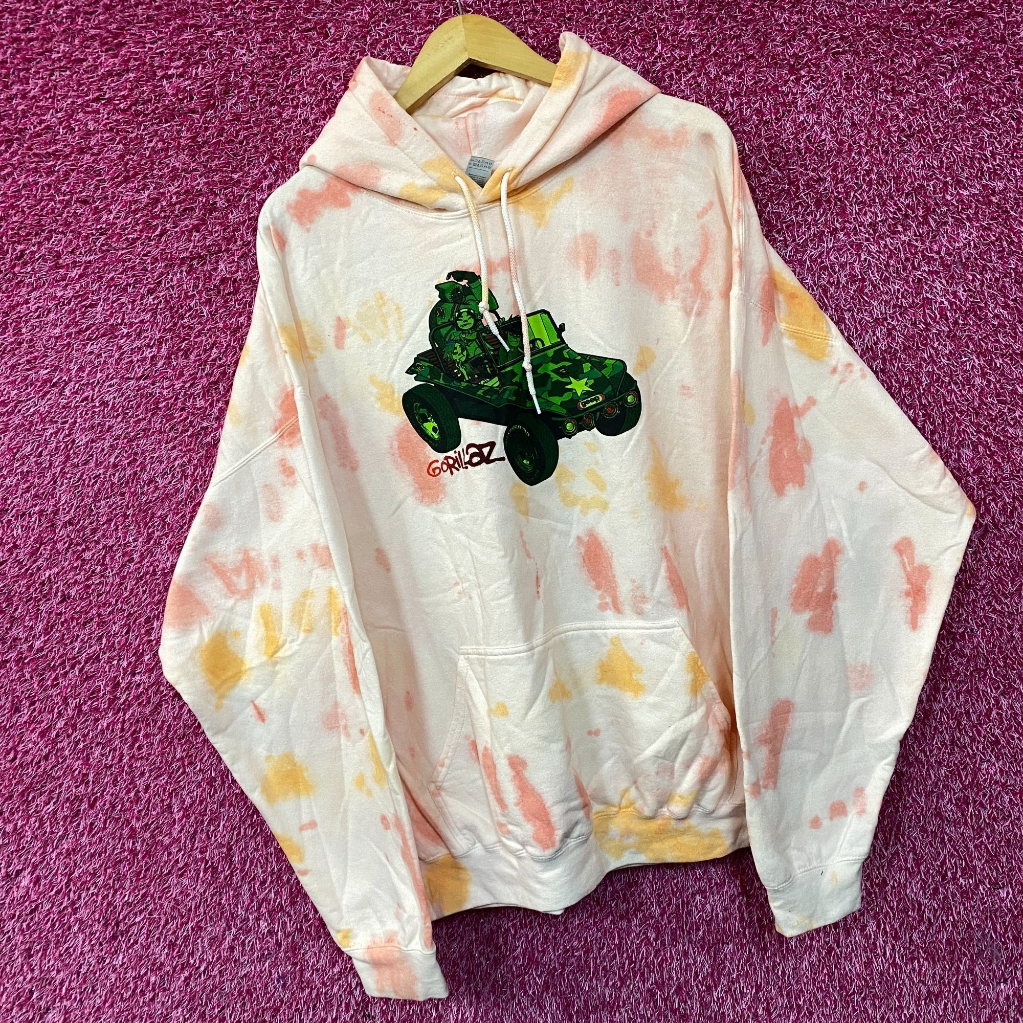 Band Tees Gorillaz Self-Titled Album Cover Tie-Dye Hoodie Size 2XL Size US XXL / EU 58 / 5 - 3 Thumbnail