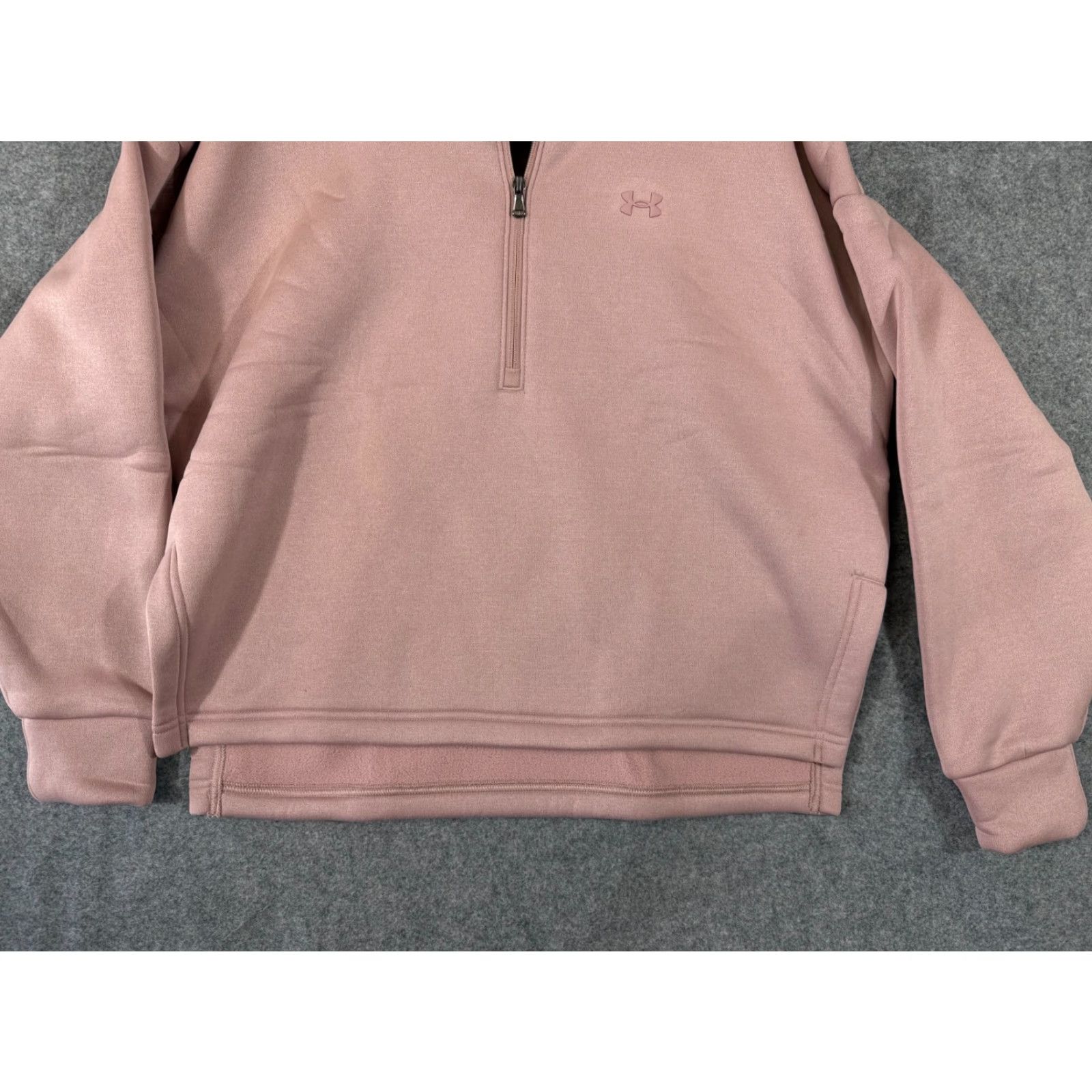 Under Armour Under Armour Fleece Jacket Womens M Pink Half-Zip Pullover Loose Mock Neck NWT Size M / US 6-8 / IT 42-44 - 4 Thumbnail