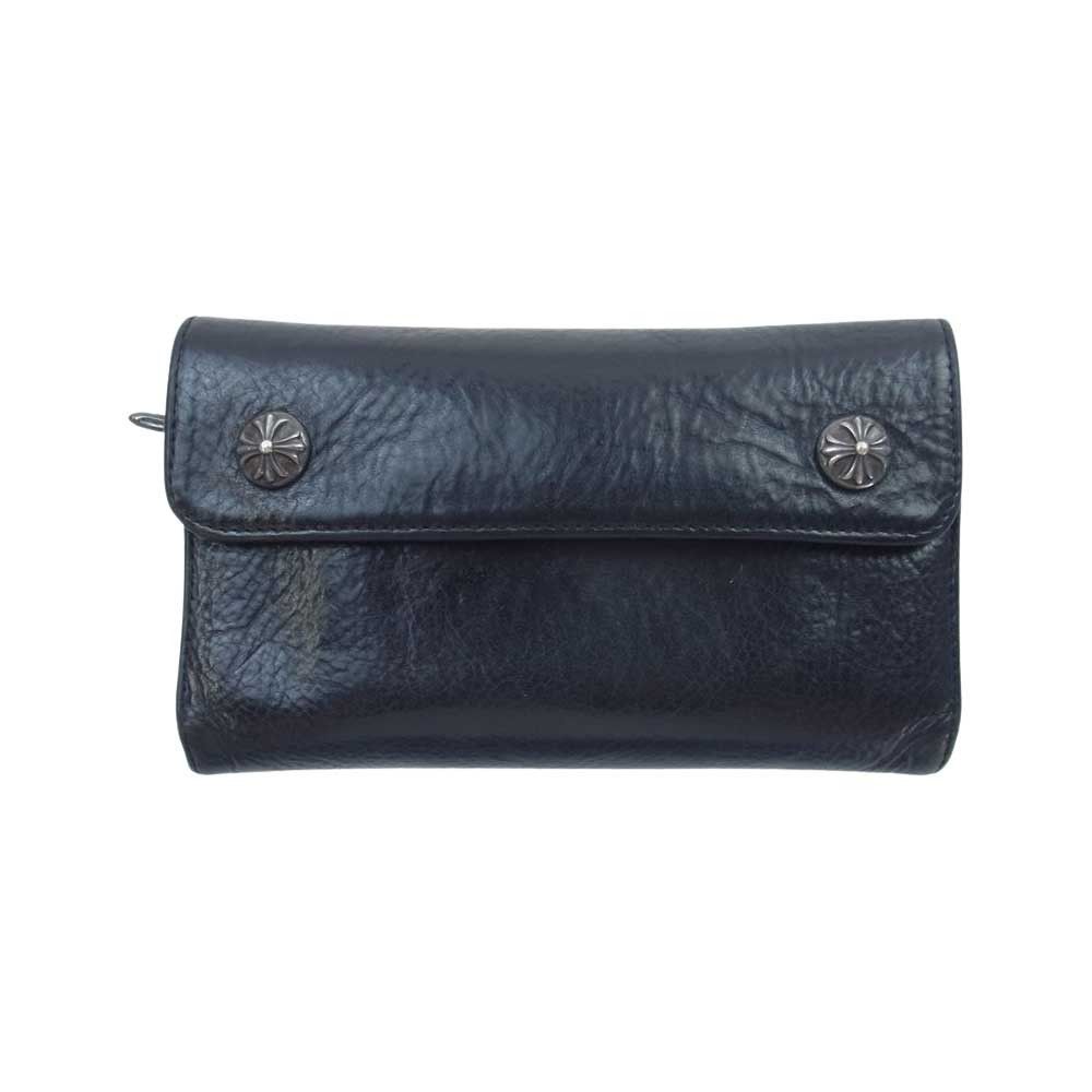 image of Chrome Hearts Wave Wallet in Black, Men's