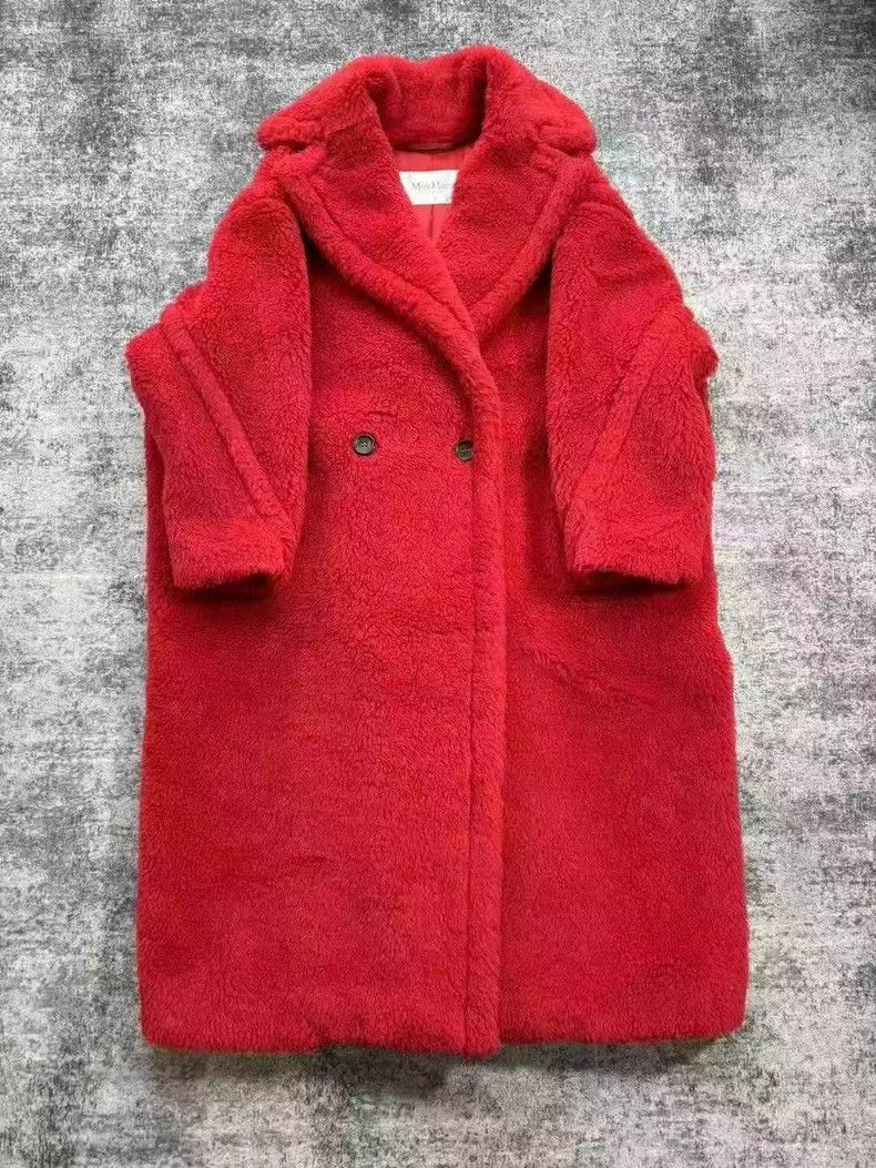 Max Mara Max Mara Red Teddy Coat Size XS / US 0-2 / IT 36-38 - 1 Thumbnail