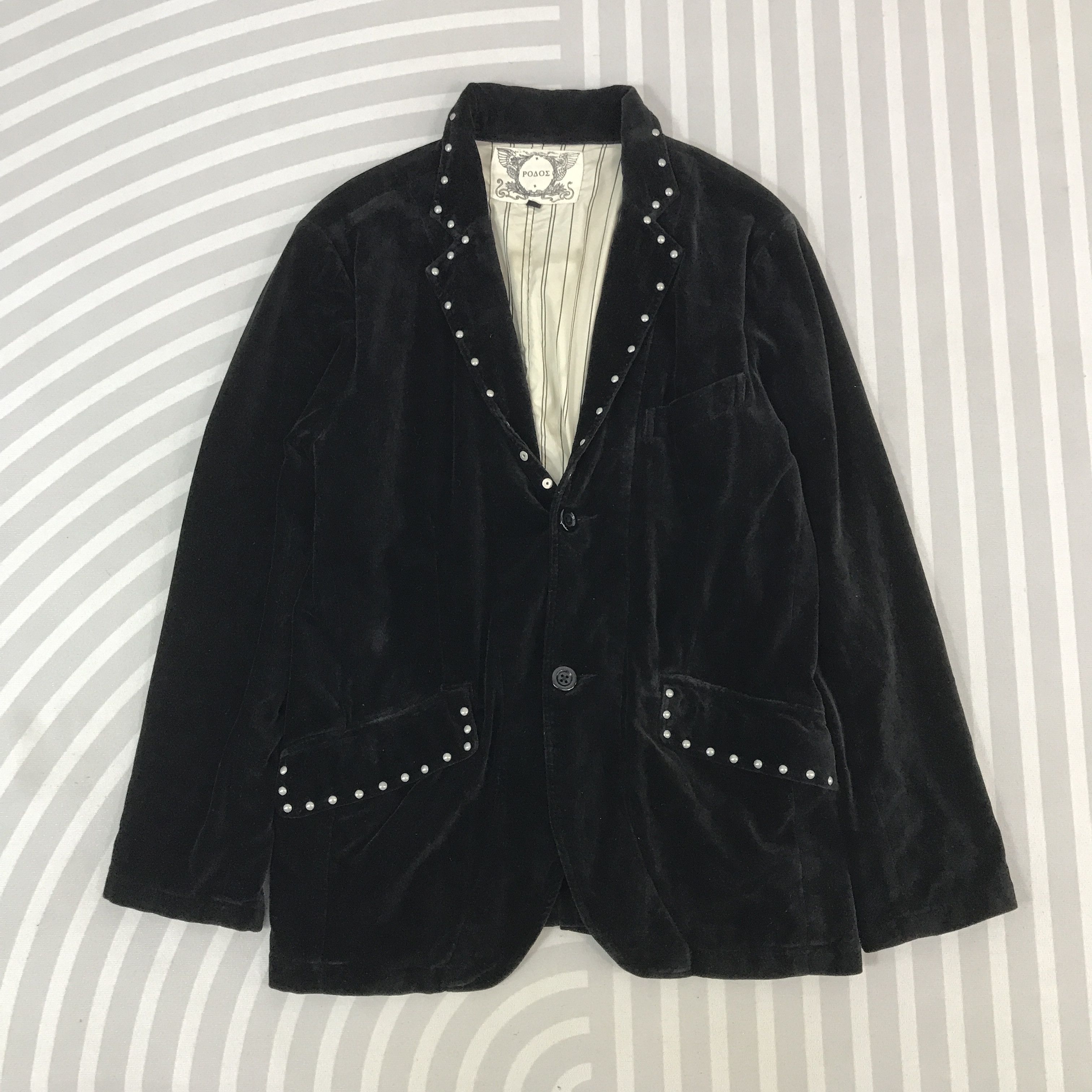 Japanese Brand × Vintage Vintage Japanese Punk Velvet blazer coat Jacket Size US M / EU 48-50 / 2 - 1 Thumbnail