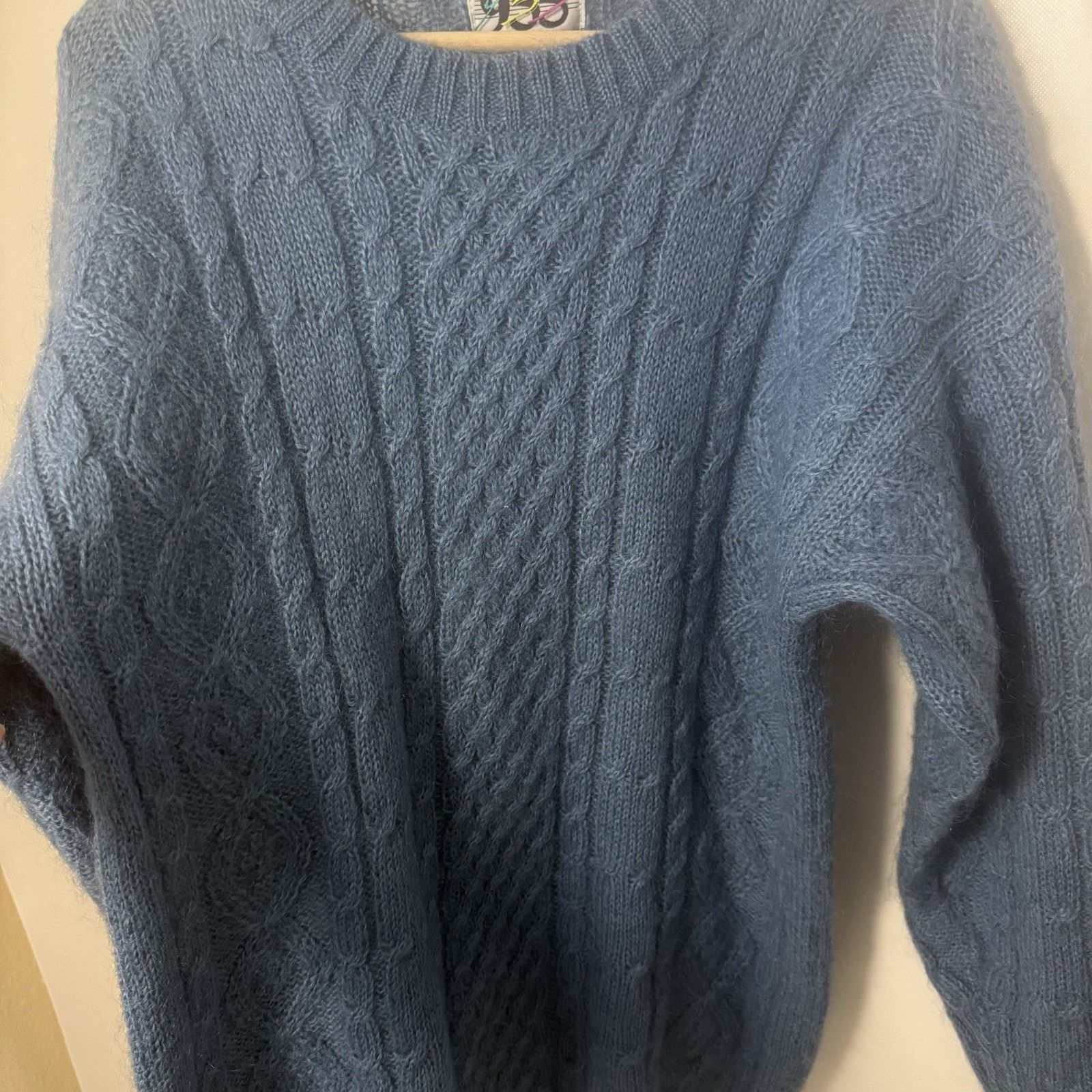 Other Mohair Sweater Cable Knit Fisherman Crew Preppy Coastal Size M / US 6-8 / IT 42-44 - 4 Thumbnail
