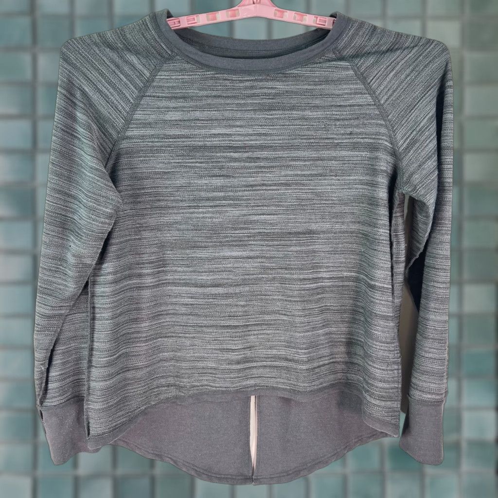 Vintage Womens Raglan Sleeves Crew Neck Back Slit Pullover Gray T Shirt Size 2X Size XXL / US 16-18 / IT 52-54 - 1 Thumbnail