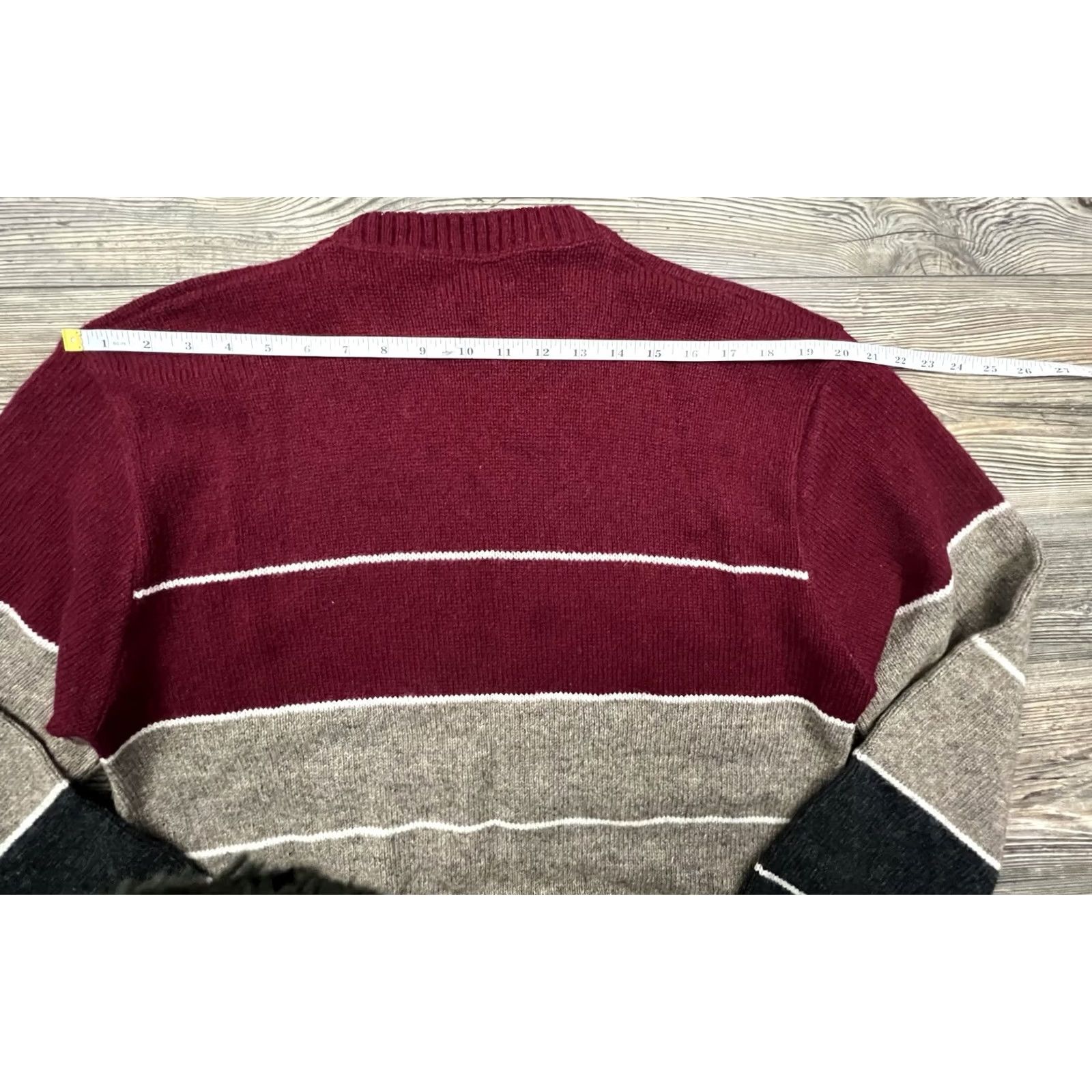 Vintage Jersild Usa Mens 1XL Sweater Striped Wool Blend Career Casual Office, Men's — image 6 of 6