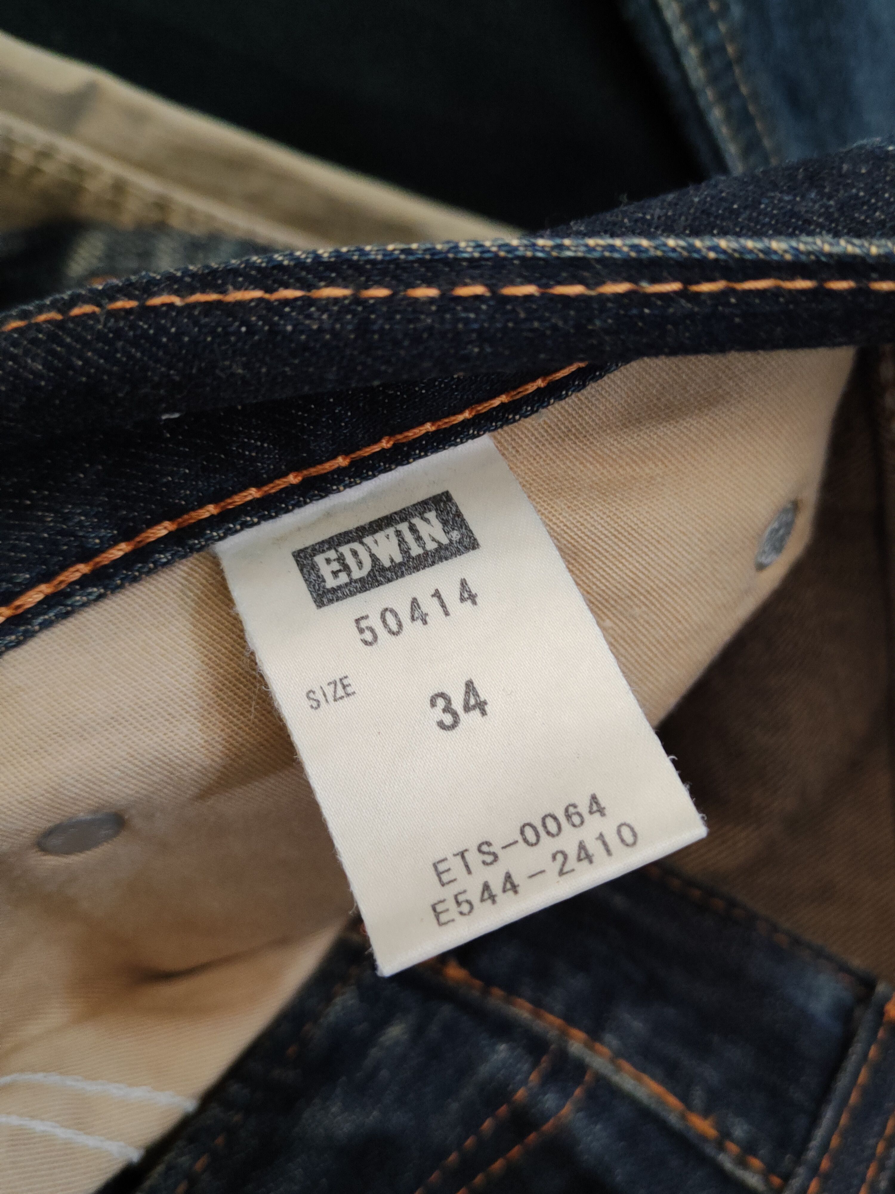 Edwin Edwin vintage Black Distressed Ripped denim Jeans #W1379 Size US 34 / EU 50 - 17 Thumbnail