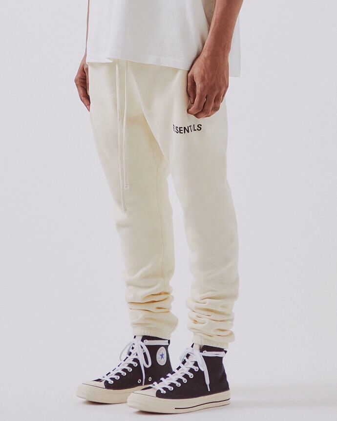 2018 OG Fear Of God Essentials Cream Sweatpants