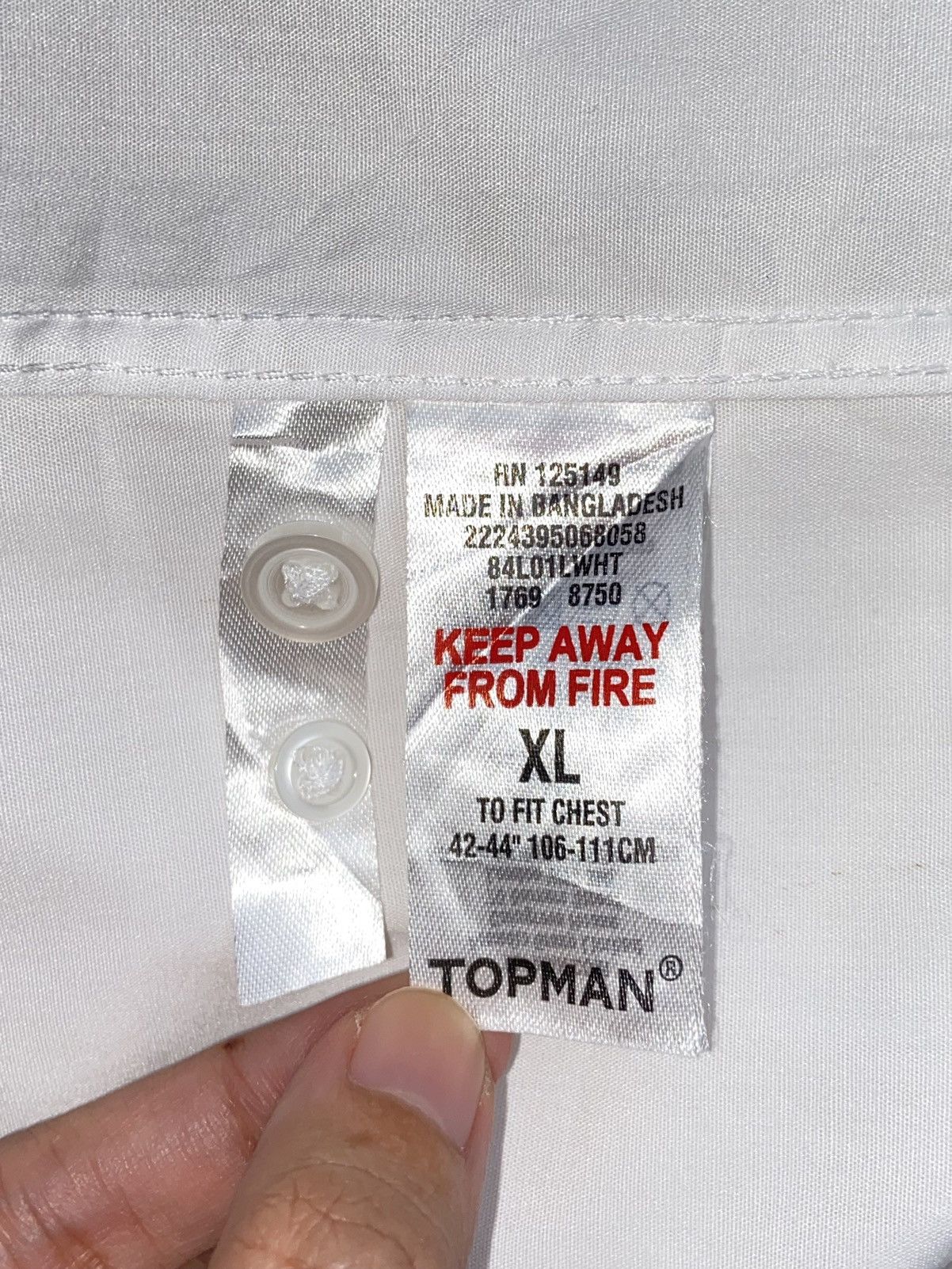 Topman TOPMAN White Shirt Size US L / EU 52-54 / 3 - 12 Thumbnail