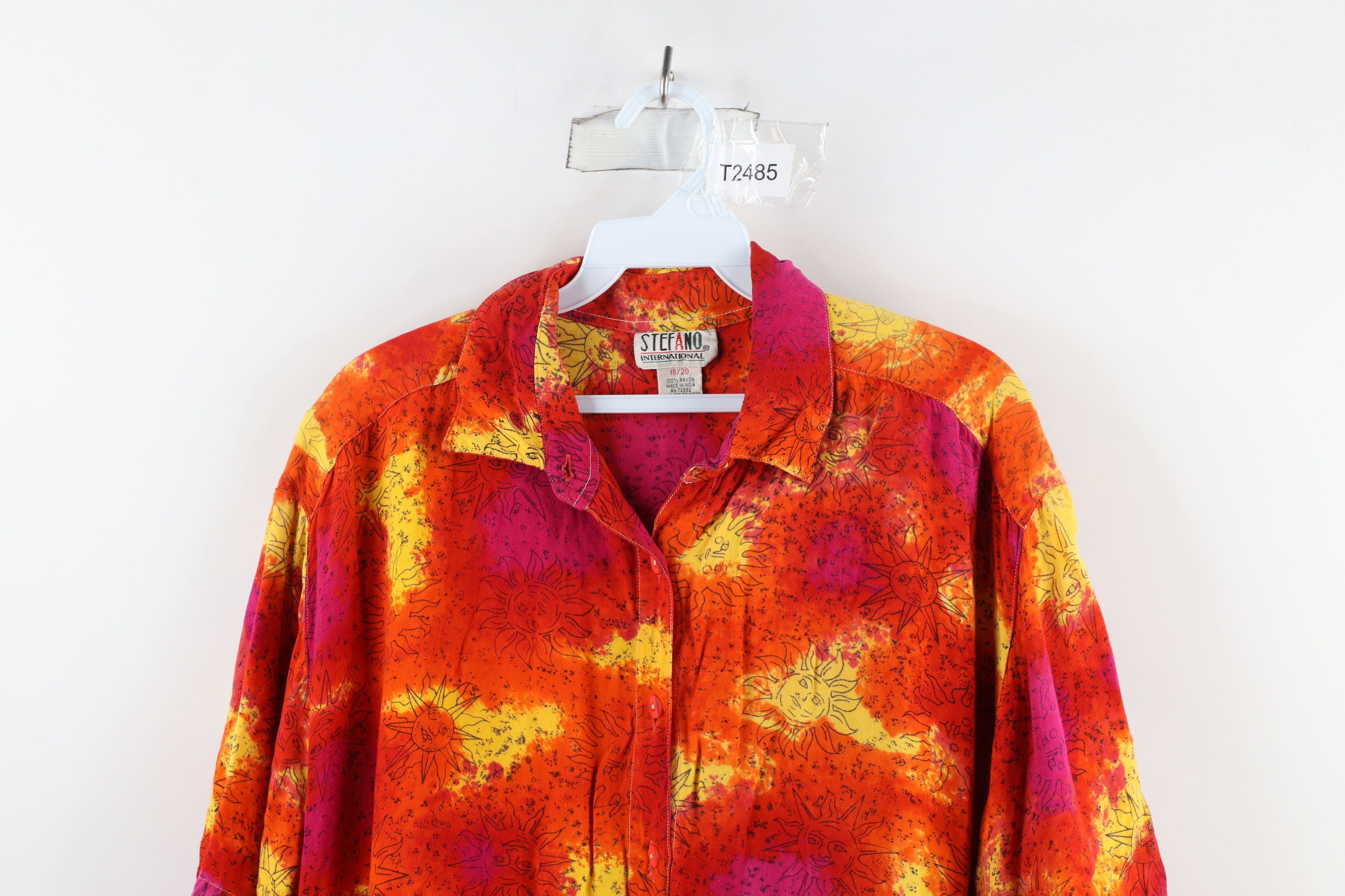 Vintage Vintage 90s Streetwear Sun All Over Print Button Shirt Size XXL / US 16-18 / IT 52-54 - 2 Thumbnail